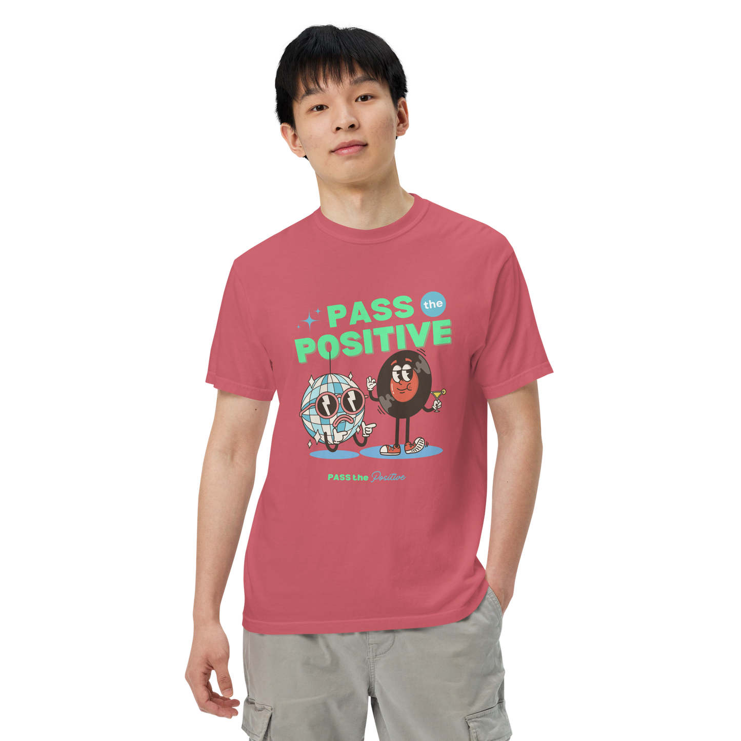 Disco Duo Party Tee - Unisex Dyed - Watermelon