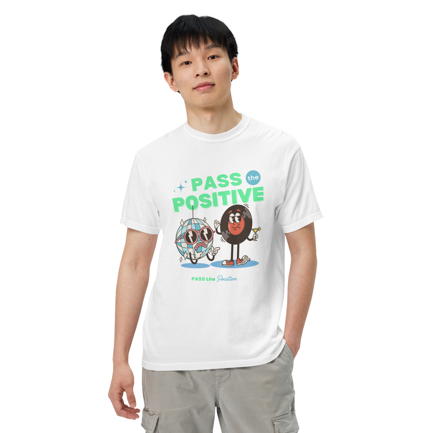 Disco Duo Party Tee - Unisex Dyed - White