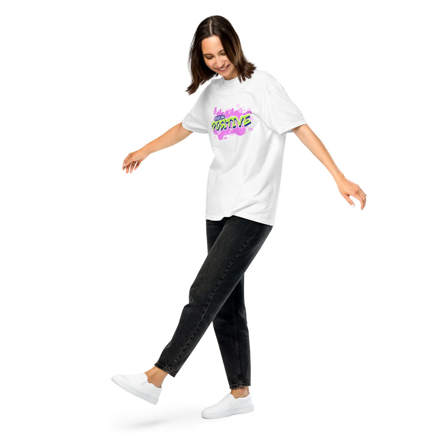 Funky Cloudburst Tee - Unisex Dyed - White