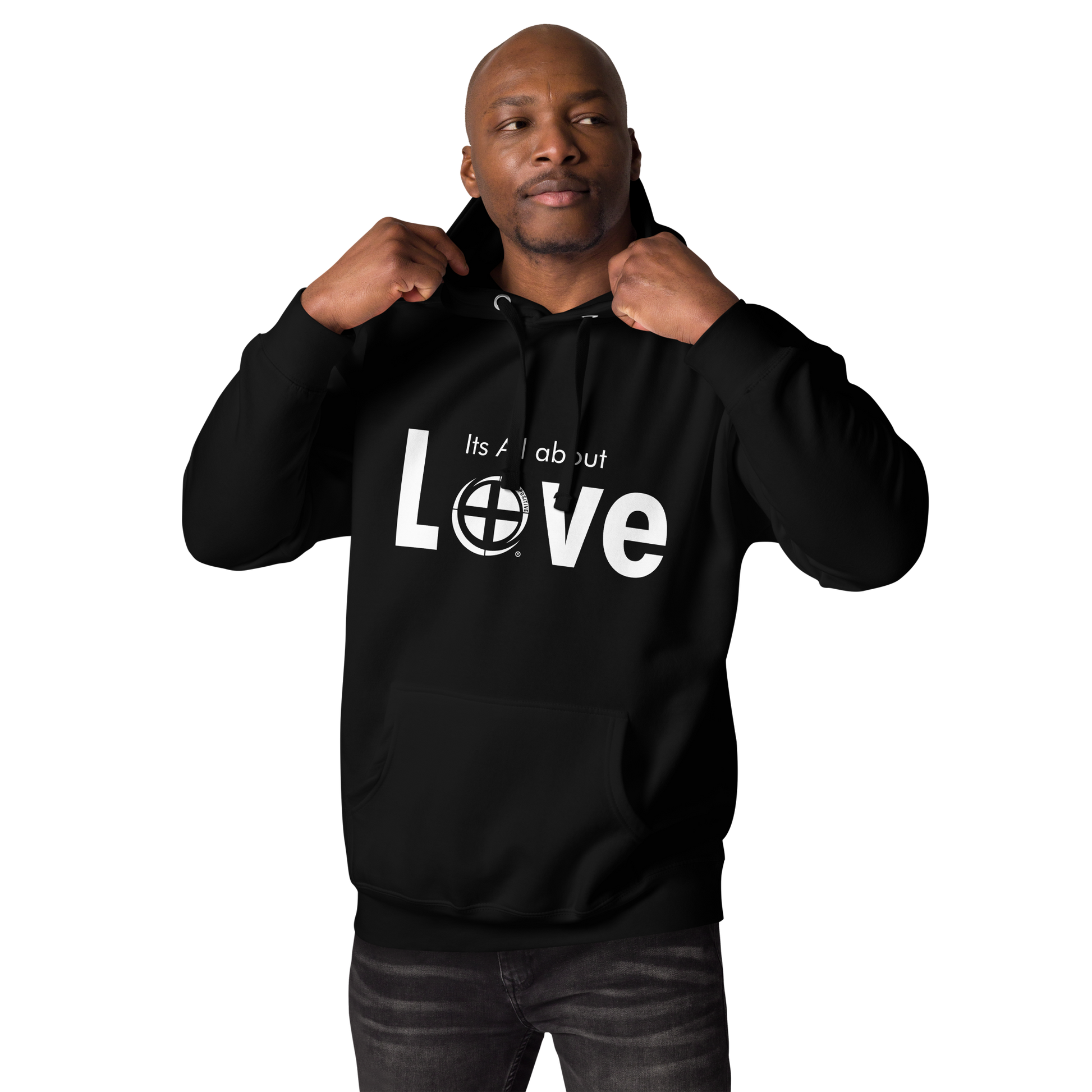 Love Hoodie - Pass the Positive - Black