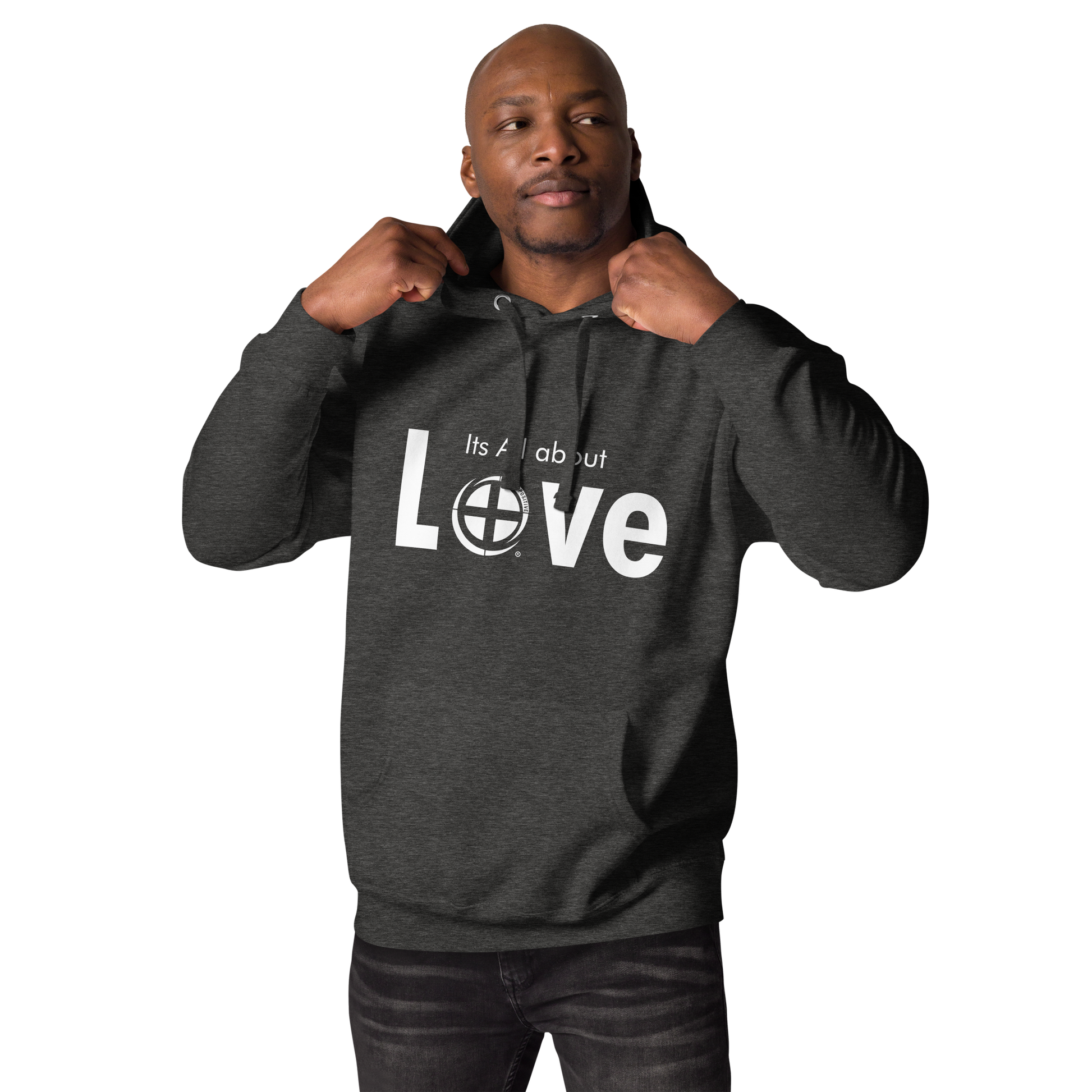Love Hoodie - Pass the Positive - Charcoal