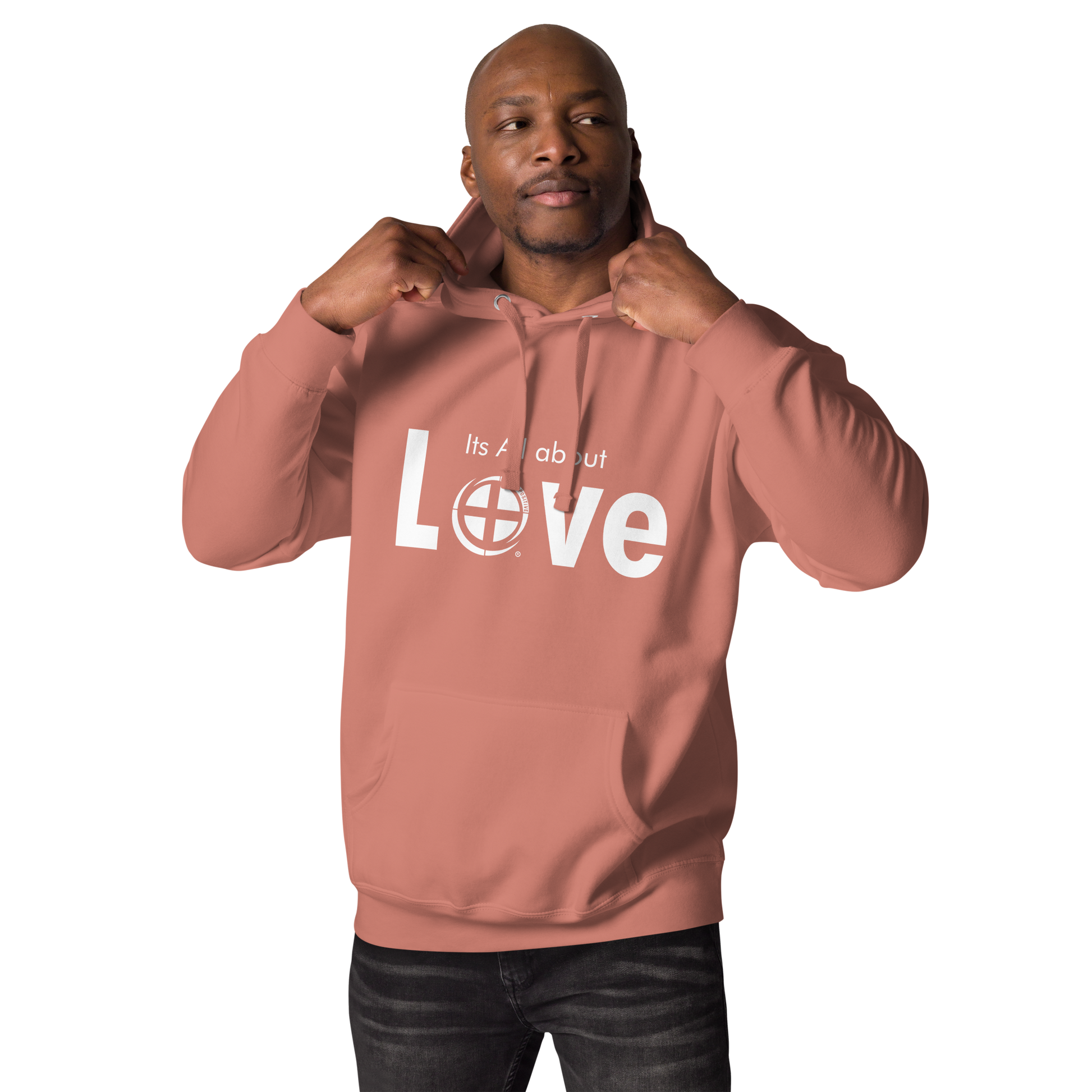 Love Hoodie - Pass the Positive - Dusty Rose