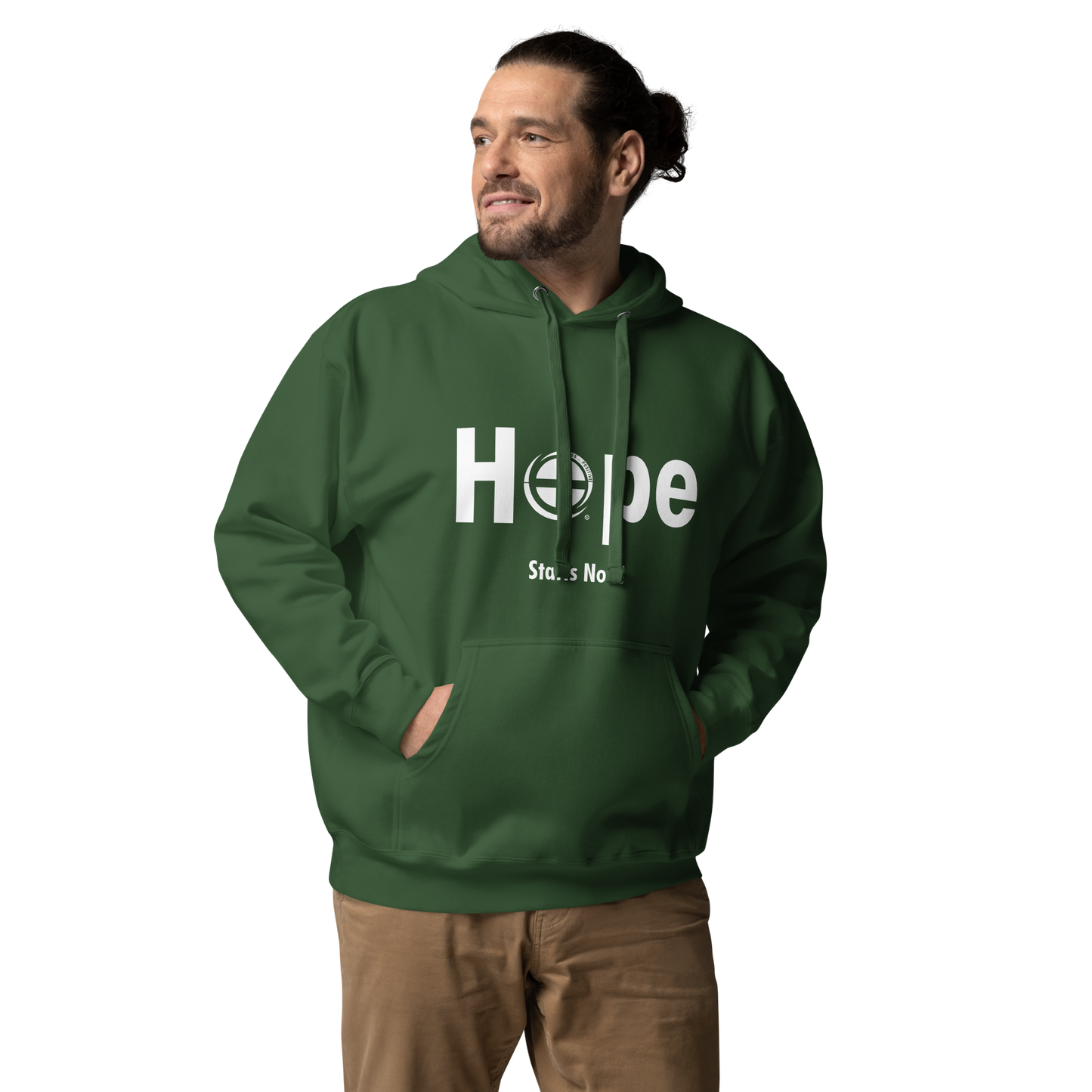 Hope Hoodie - Pass the Positive - Forest Green