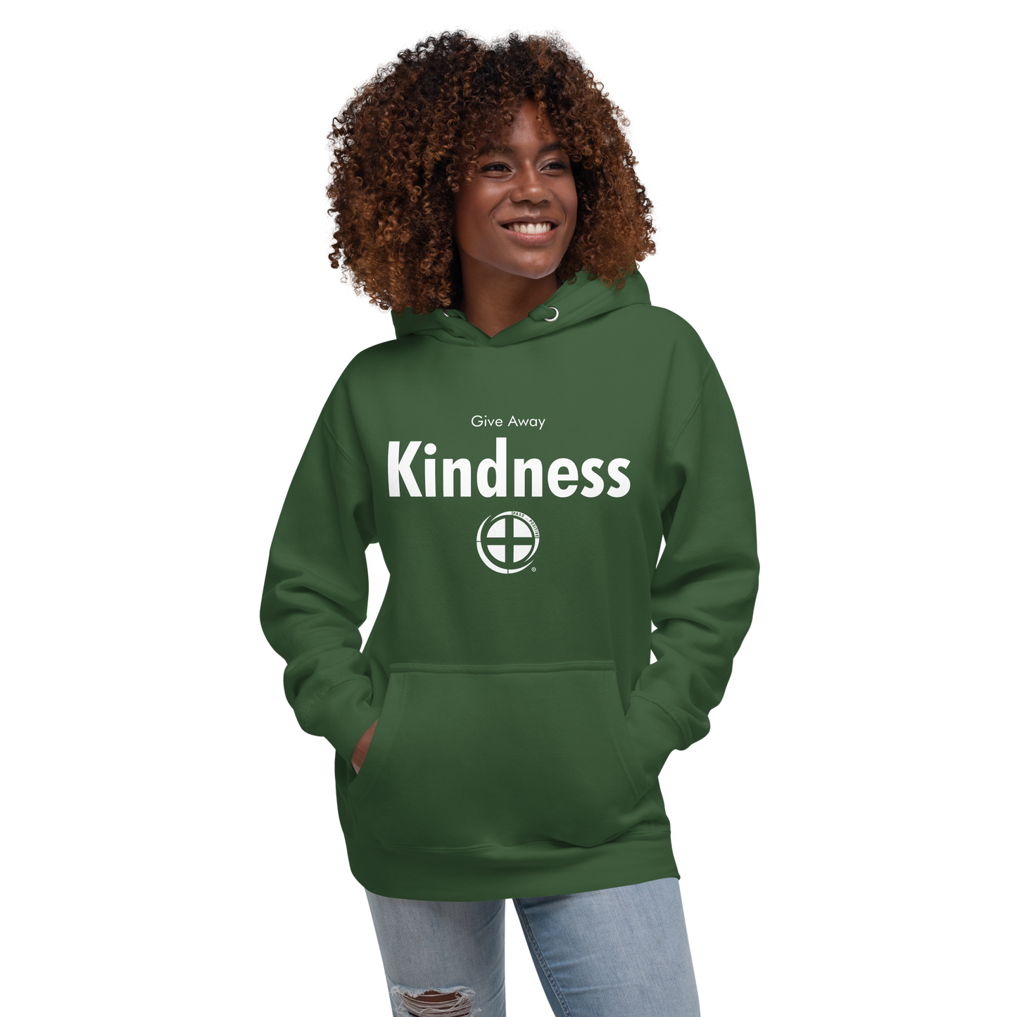 Kindness Hoodie - Pass the Positive - Forest Green