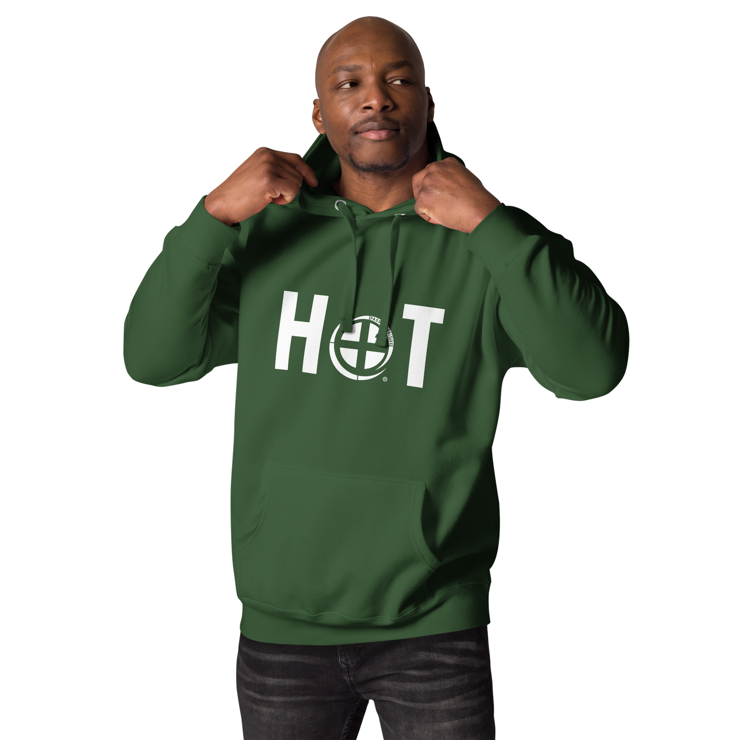 Hot Hoodie - Pass the Positive - Forest Green