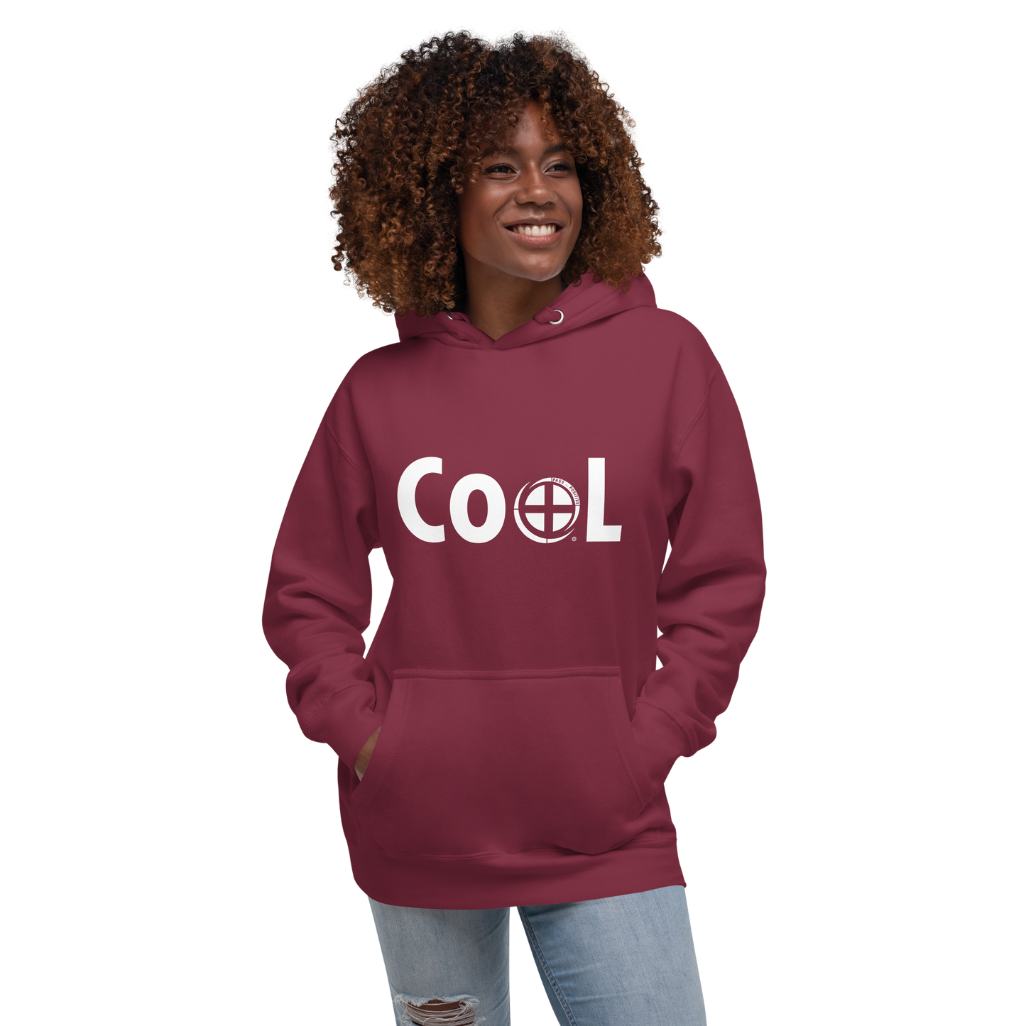 Cool Hoodie - Pass the Positive - Maroon