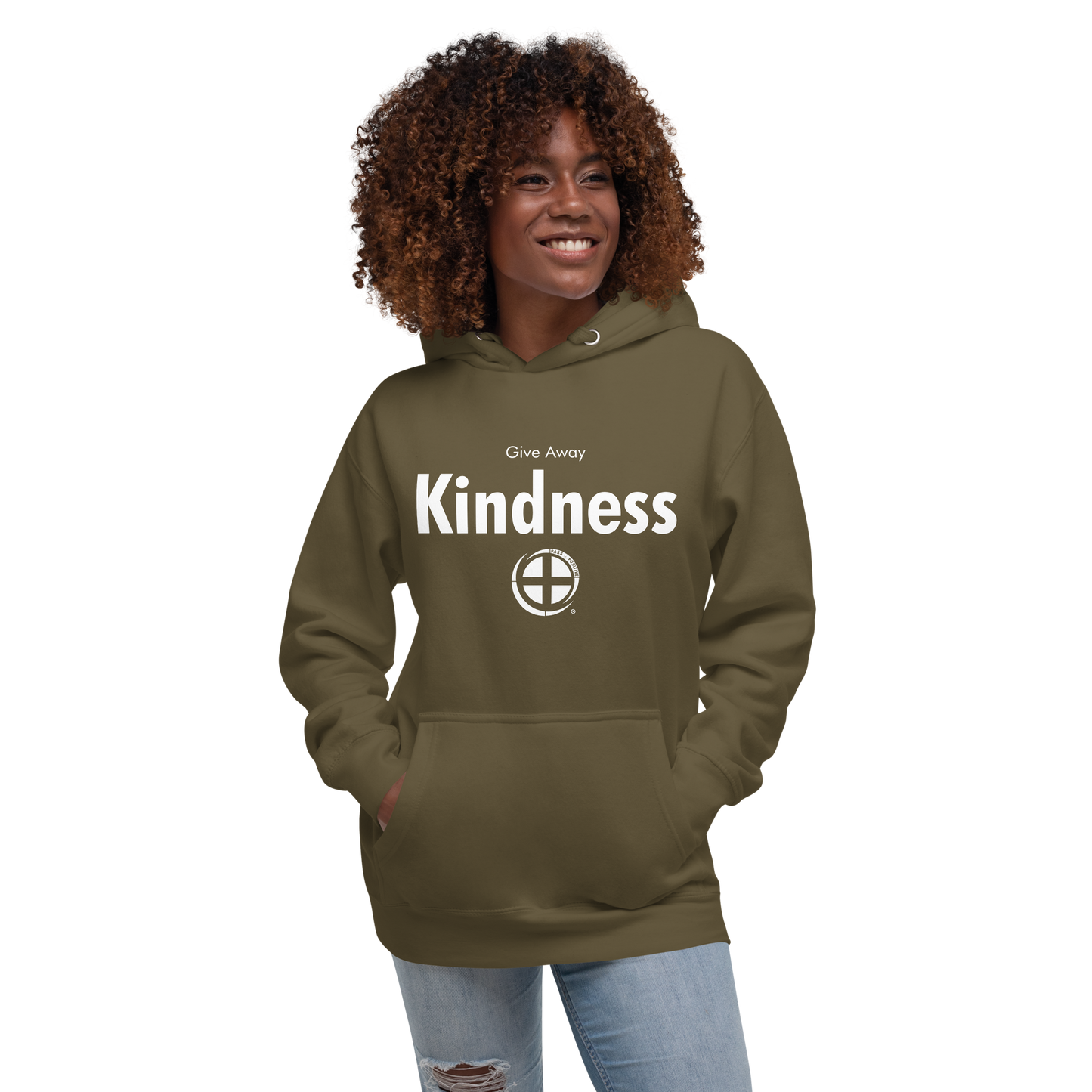 Kindness Hoodie - Pass the Positive - Military Green