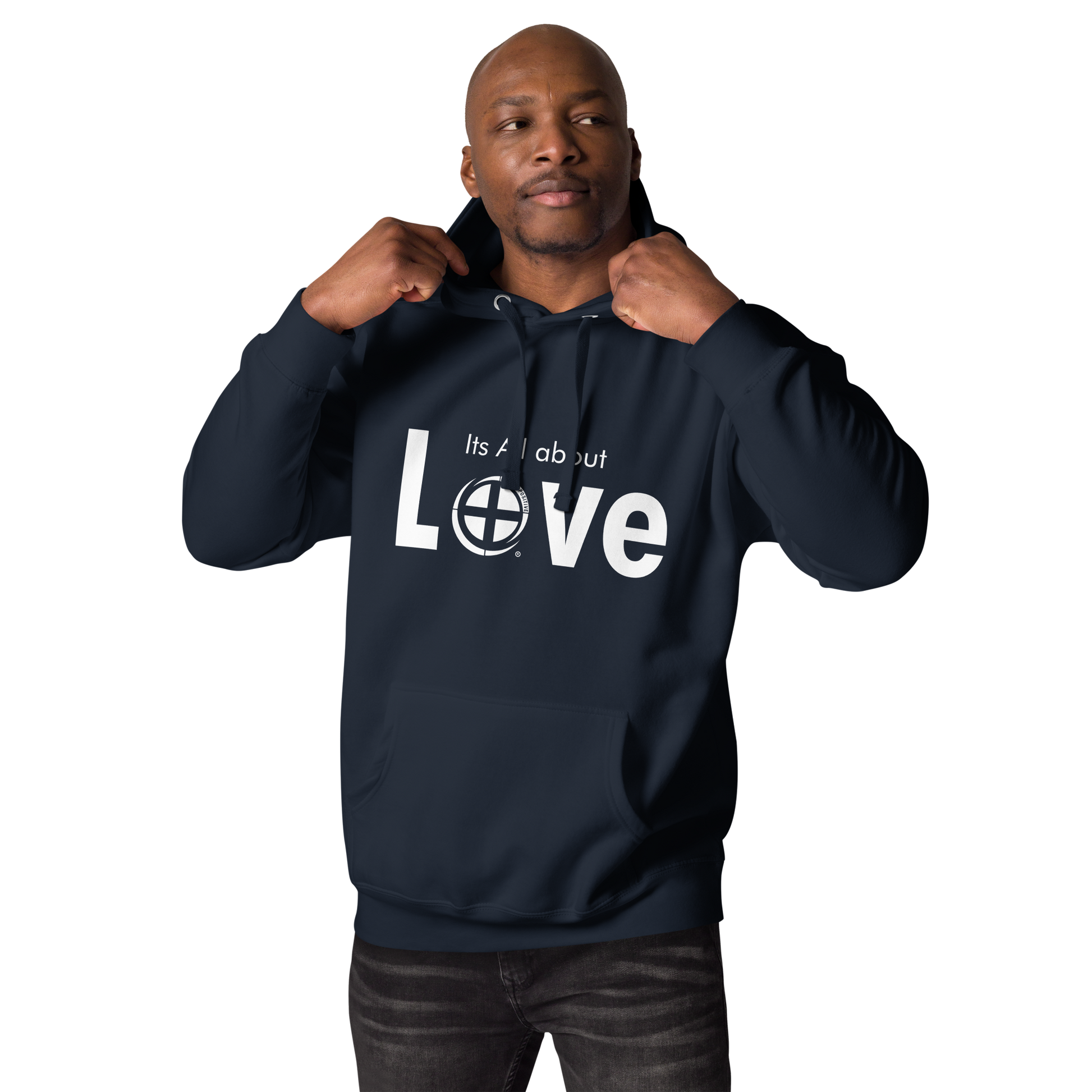 Love Hoodie - Pass the Positive - Navy Blazer