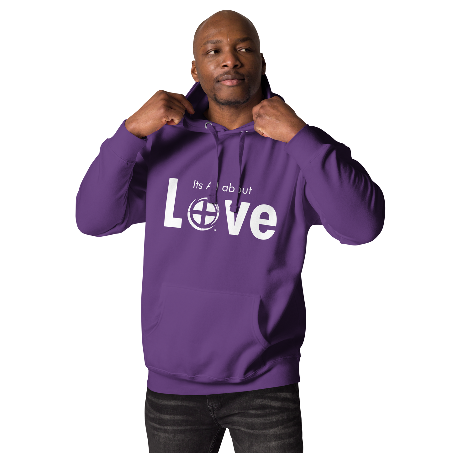 Love Hoodie - Pass the Positive - Purple