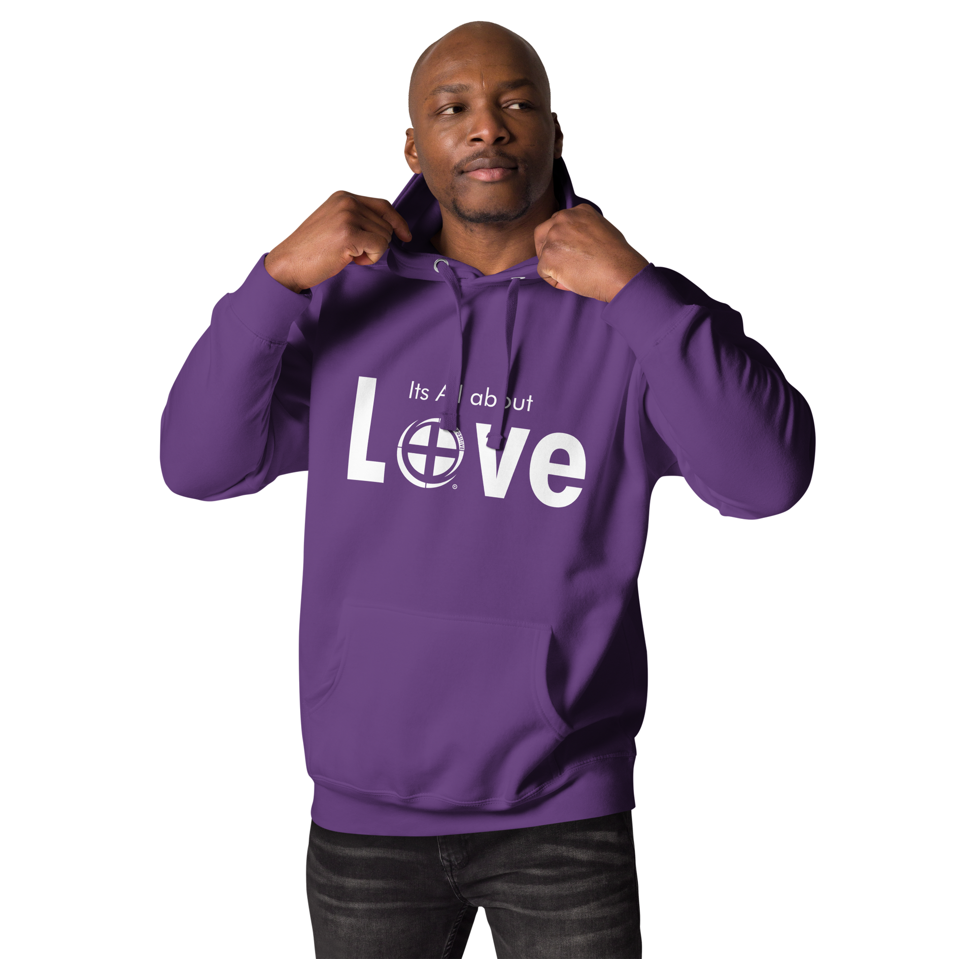 Love Hoodie - Pass the Positive - Purple