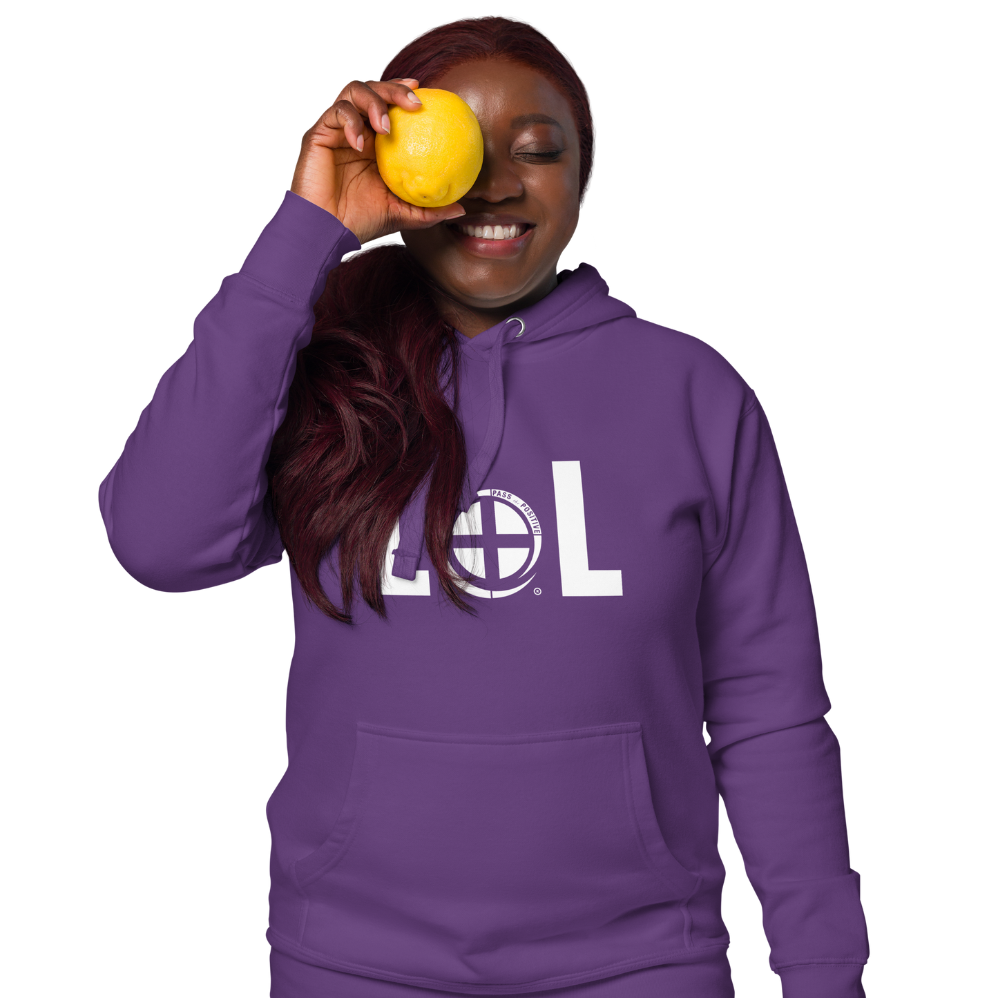 LOL Hoodie - Pass the Positive - Purple
