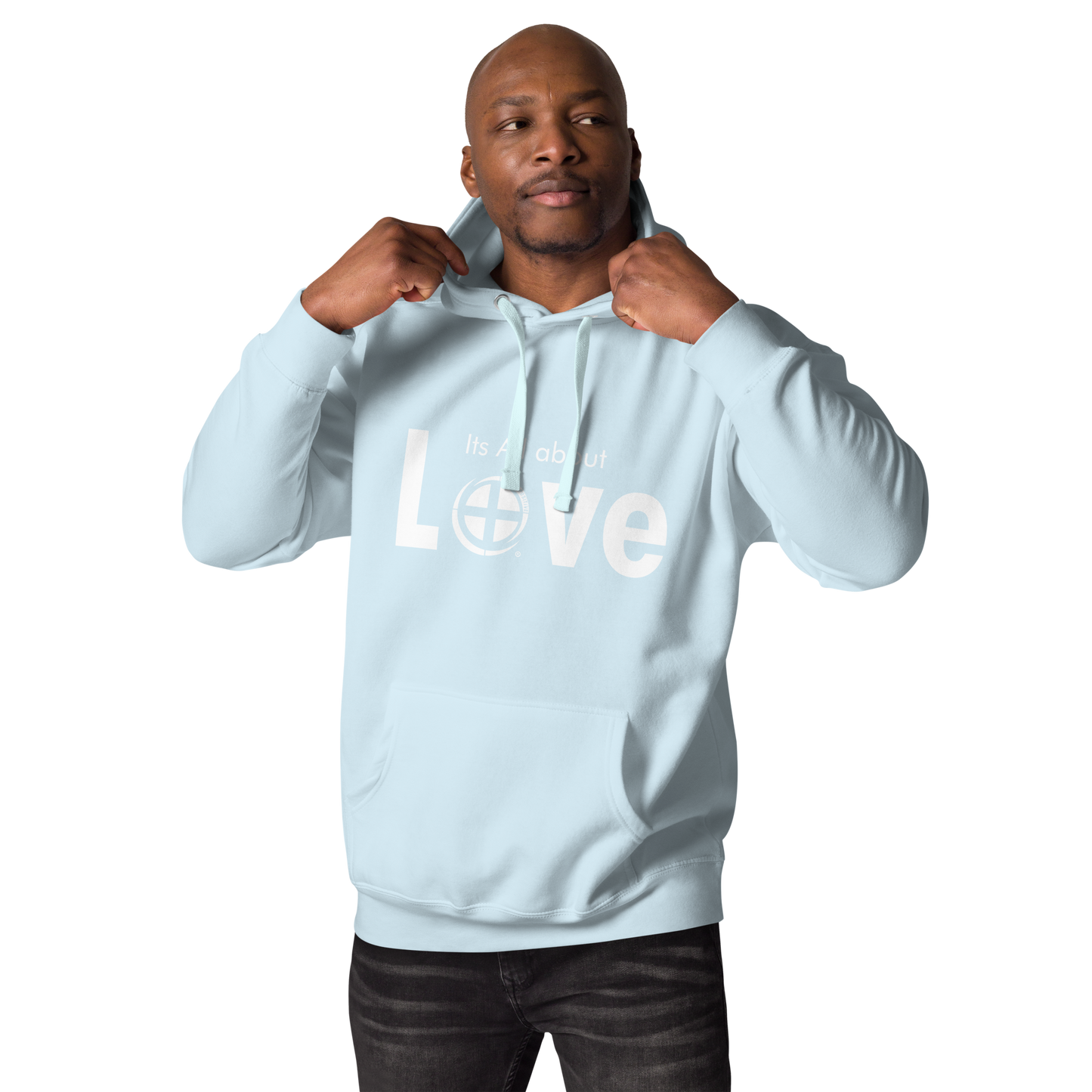 Love Hoodie - Pass the Positive - Sky Blue