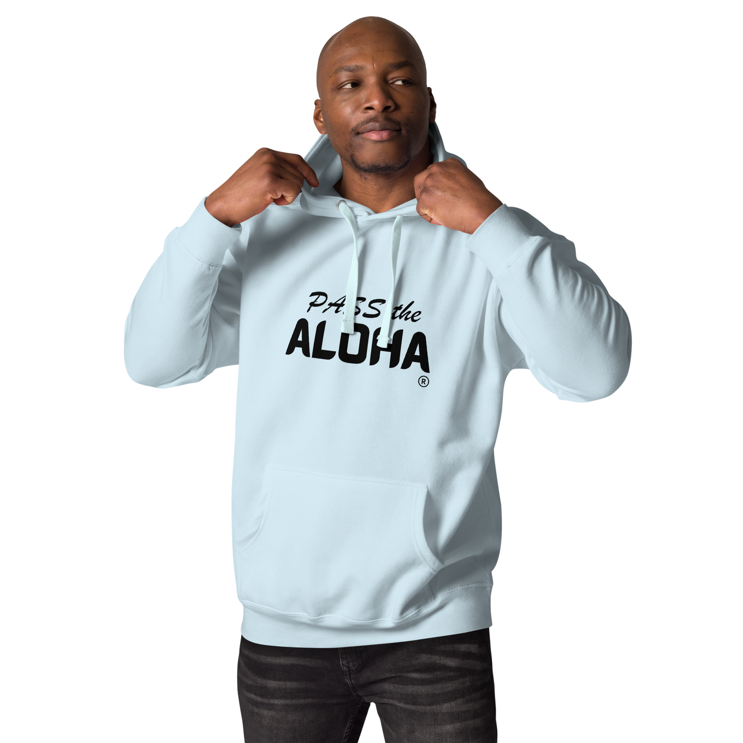 unisex-premium-hoodie-sky-blue-front-pass-the-aloha