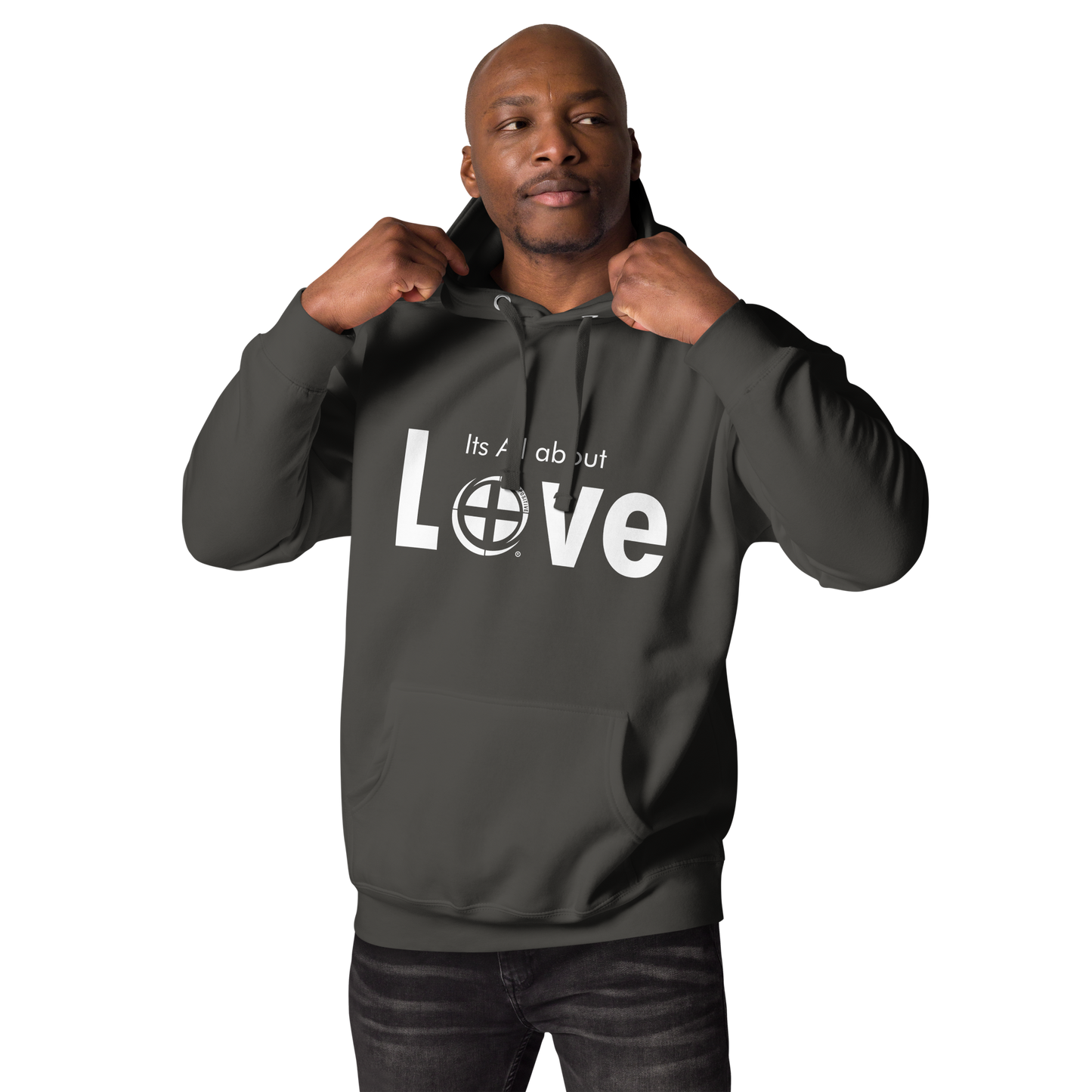Love Hoodie - Pass the Positive - Vintage Black