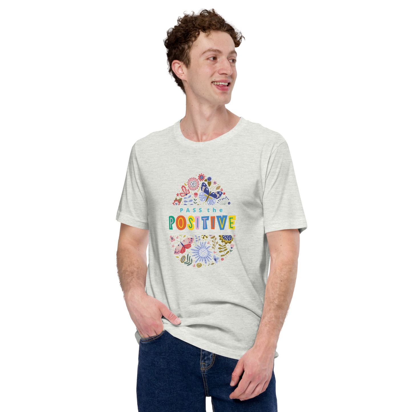 Graphic Floral T-Shirt - Unisex - Ash