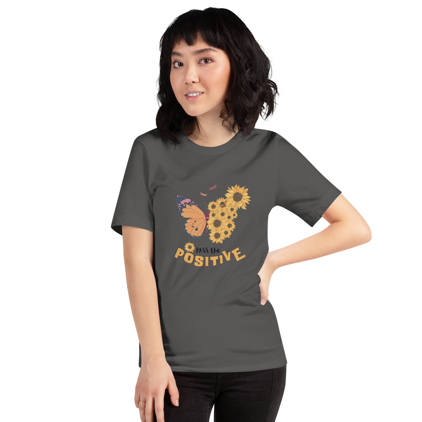 Floral T-Shirt - Unisex - Asphalt