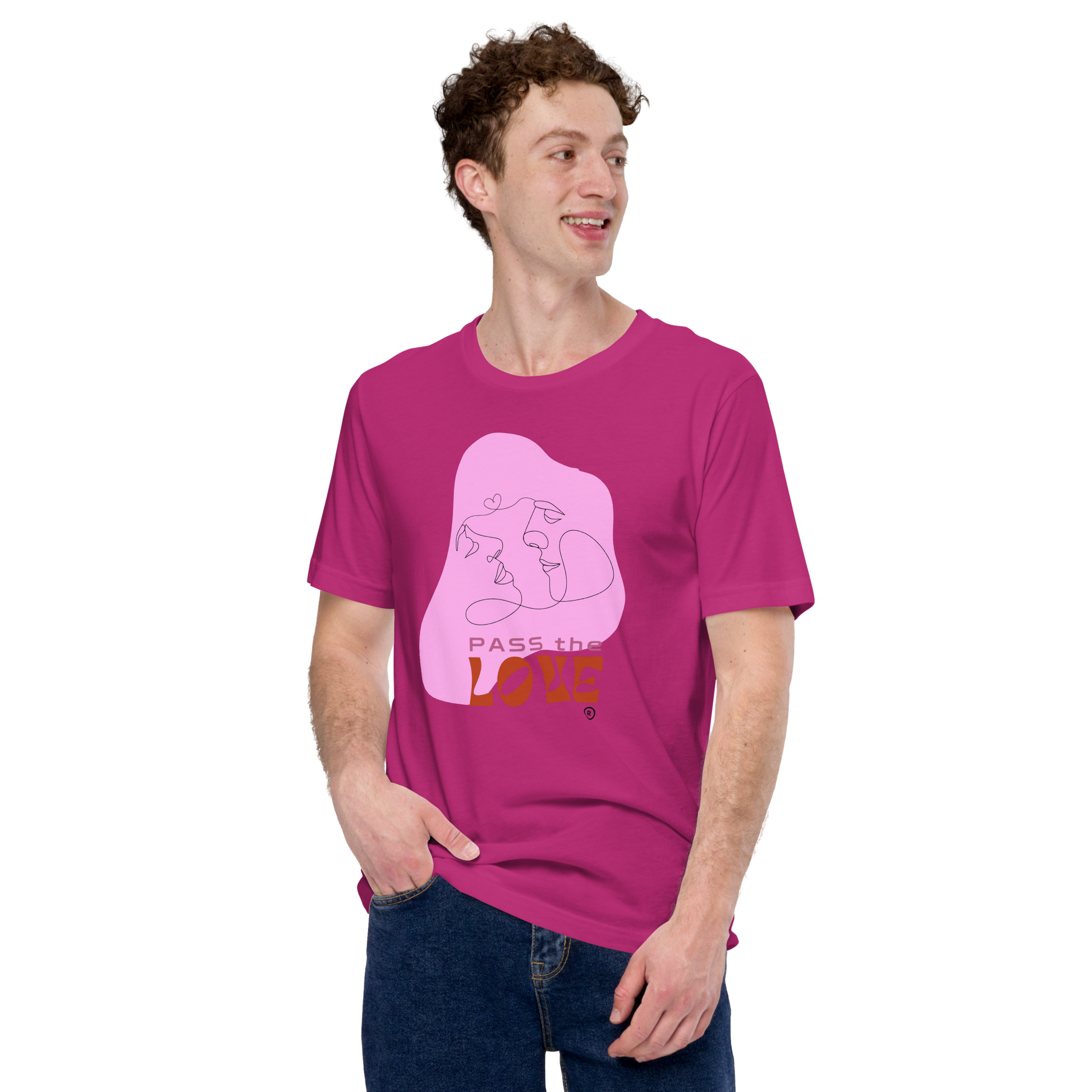 Kiss T-Shirt - Unisex - Berry