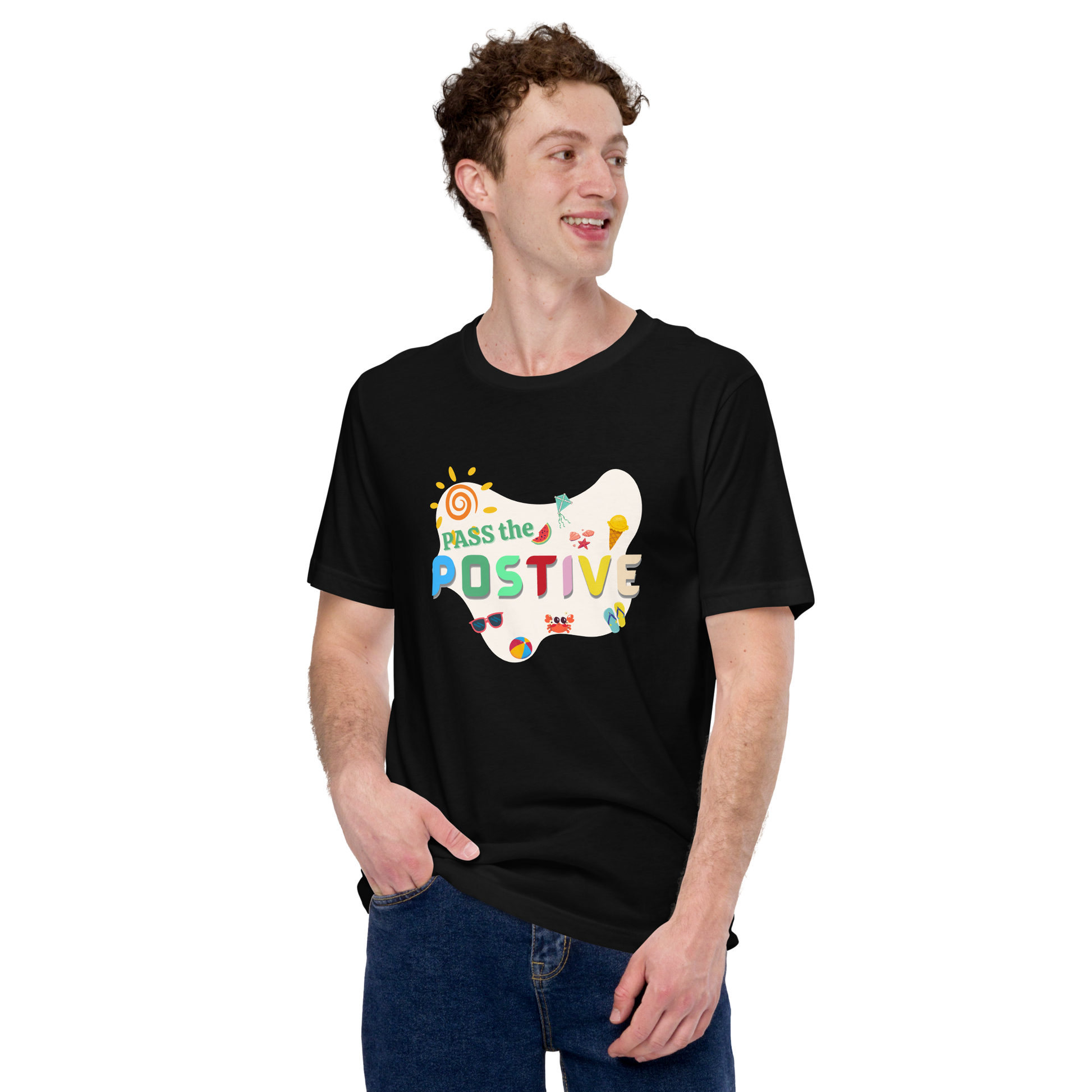 Beach Vibes T-Shirt – Unisex Casual Tee - Black