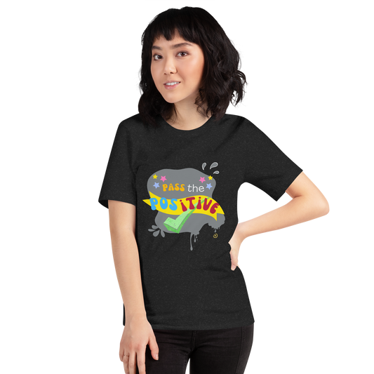 Retro Energy T-Shirt - Unisex Garment Dyed - Black Heather