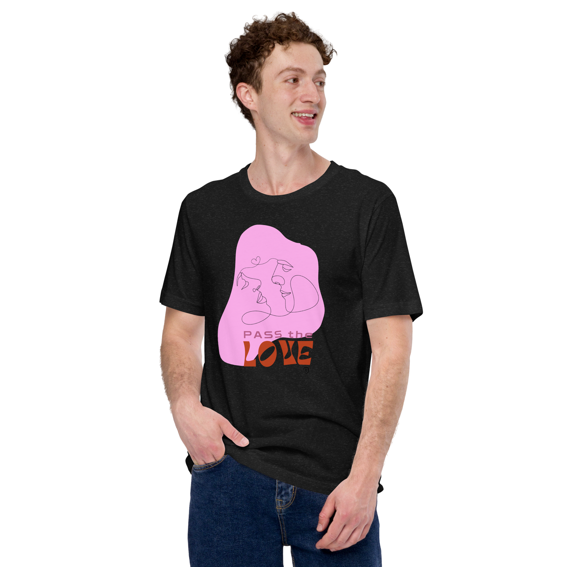 Kiss T-Shirt - Unisex - Black Heather