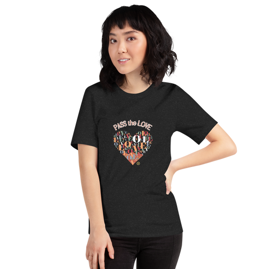 Heart T-Shirt - Unisex - Black Heather