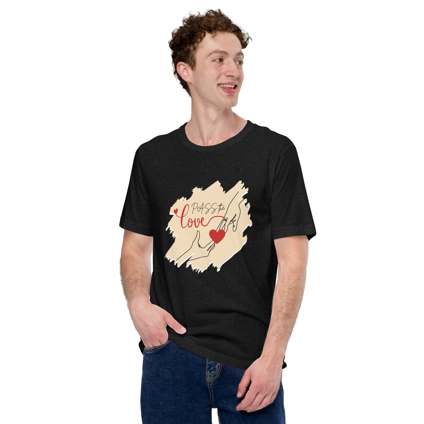 Couple T-Shirt - Unisex - Black Heather