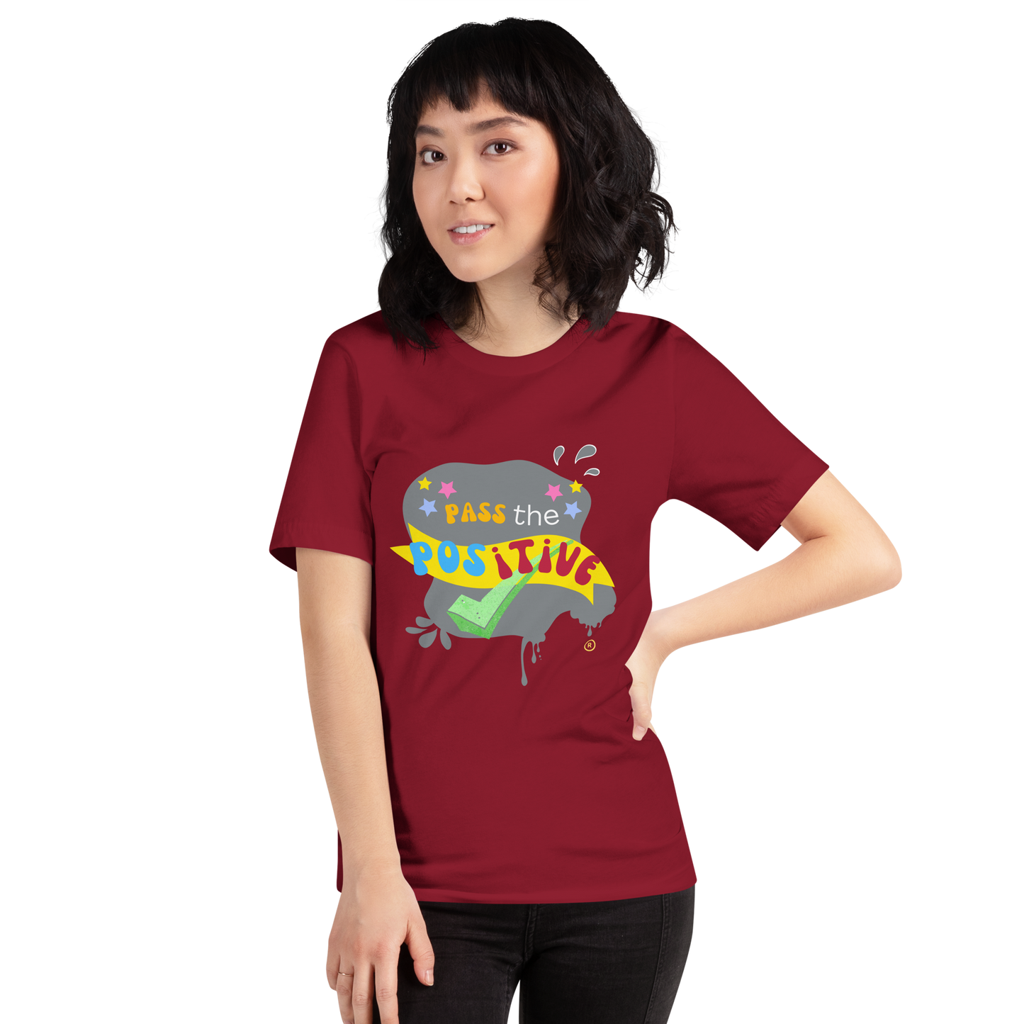 Retro Energy T-Shirt - Unisex Garment Dyed - Cardinal