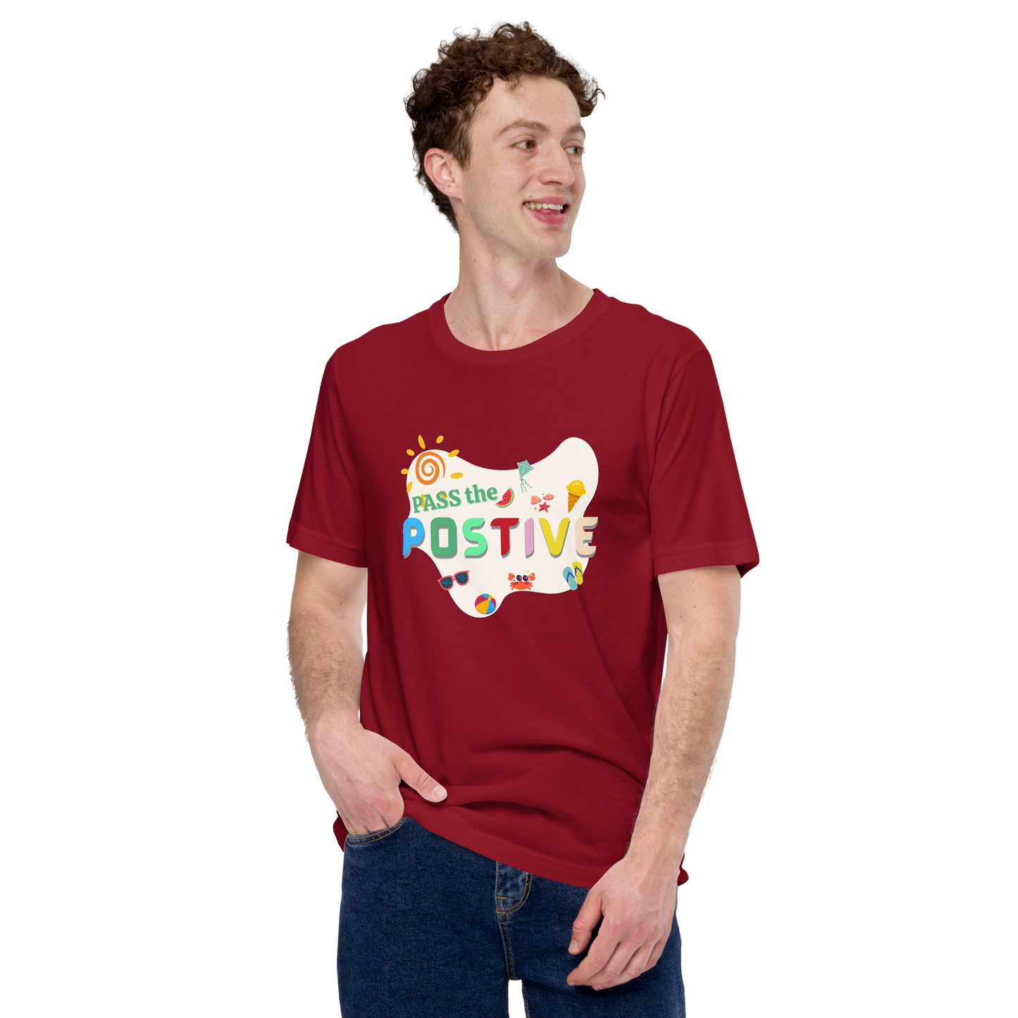 Beach Vibes T-Shirt – Unisex Casual Tee - Cardinal