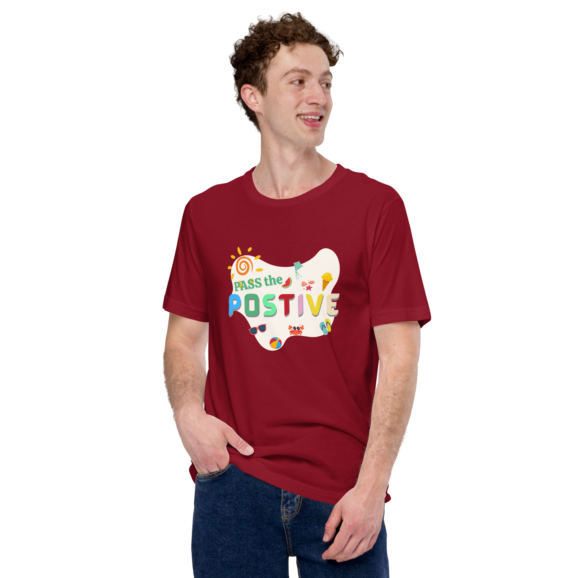 Beach Vibes T-Shirt – Unisex Casual Tee - Cardinal
