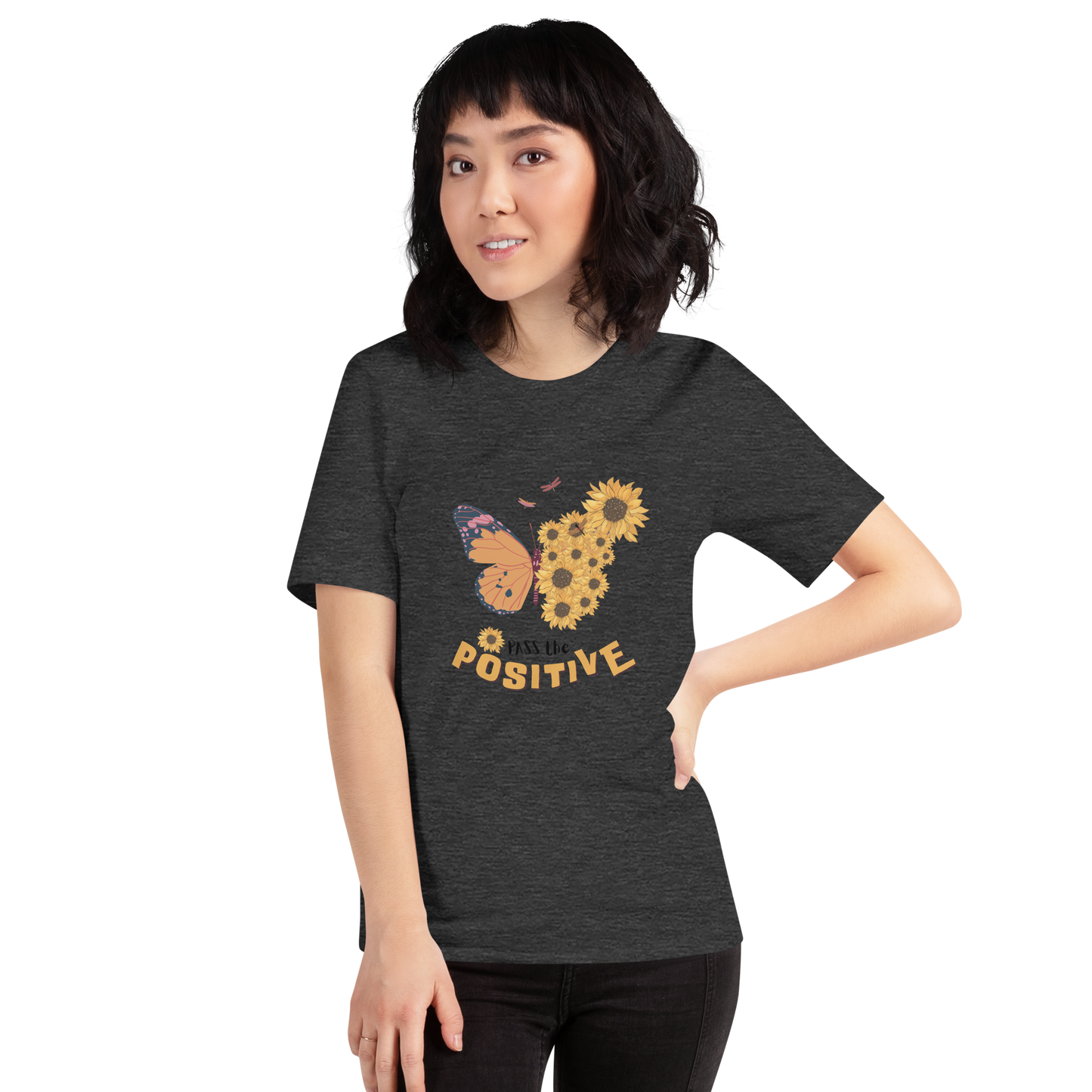 Floral T-Shirt - Unisex - Dark Grey Heather