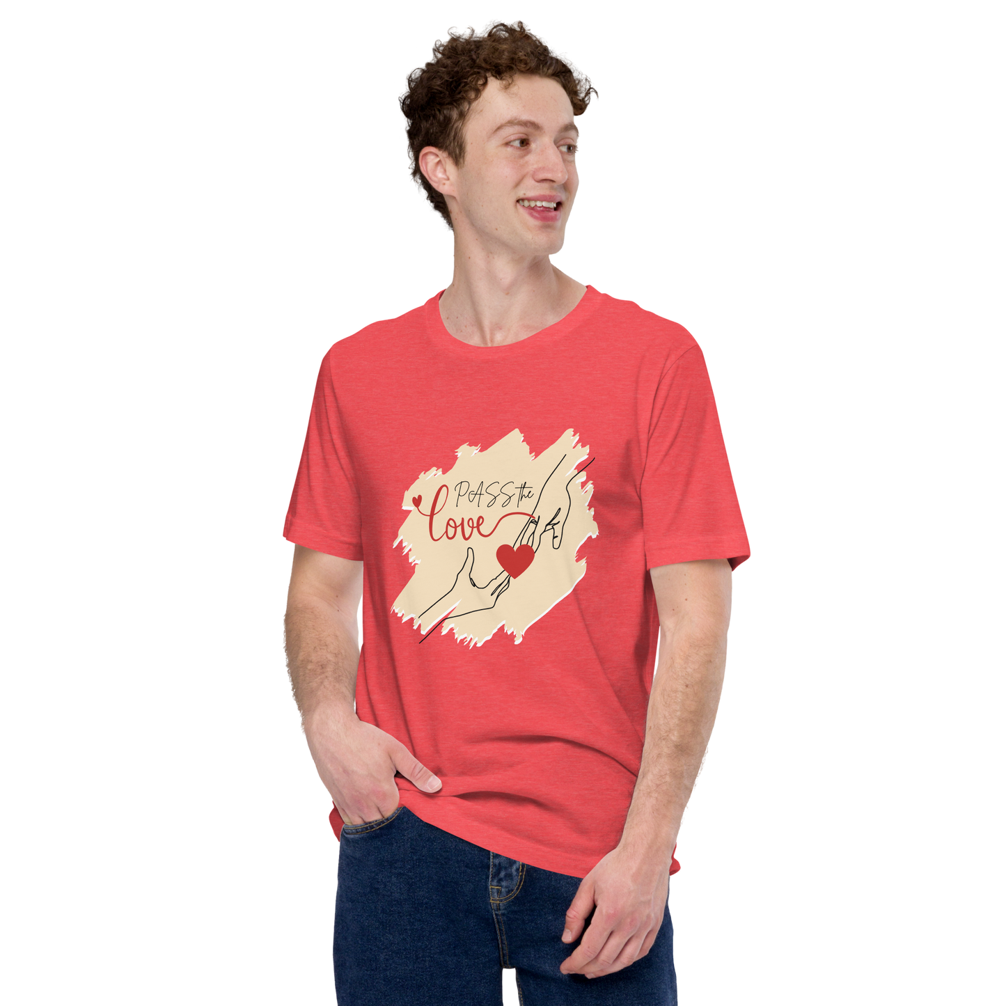 Couple T-Shirt - Unisex - Heather Red