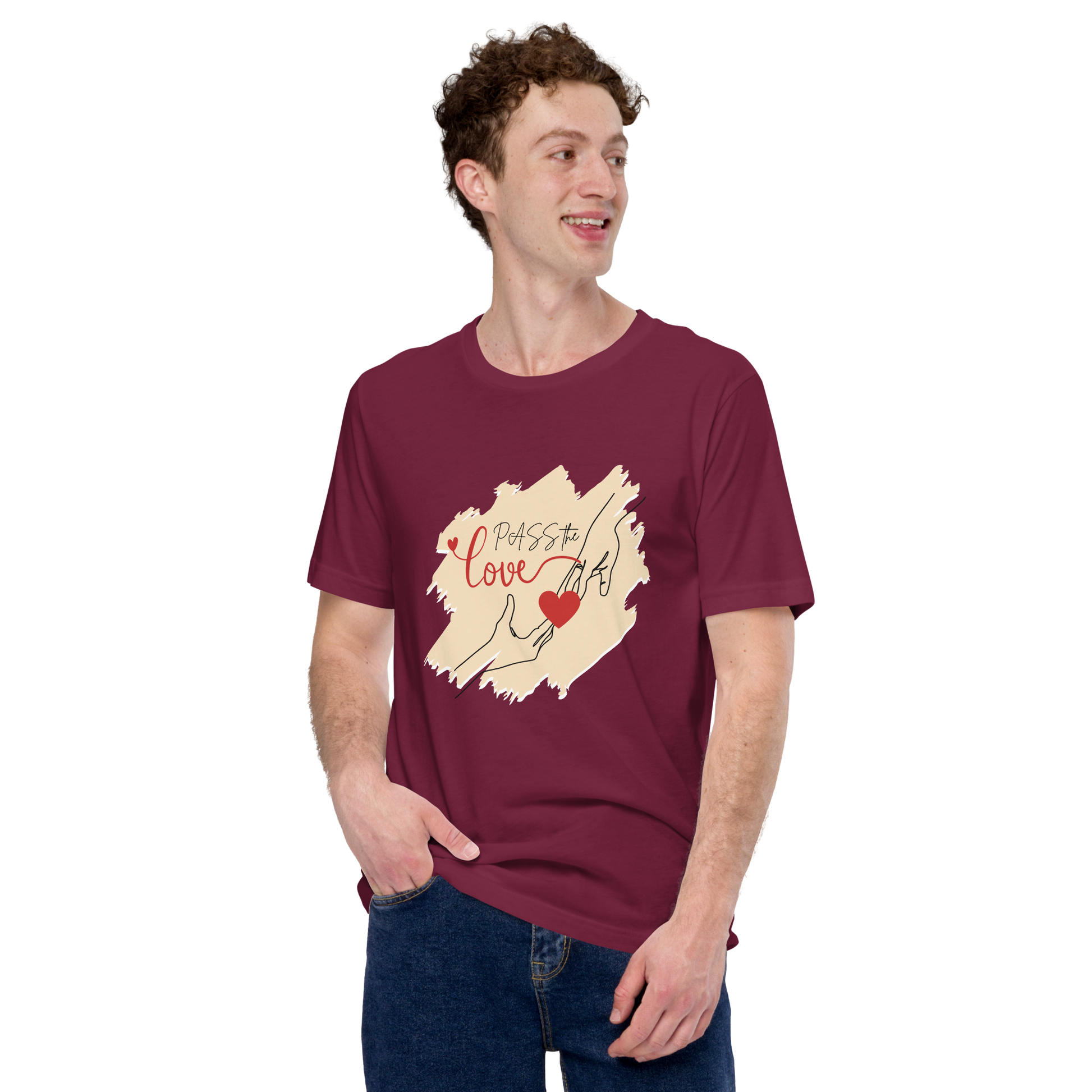 Couple T-Shirt - Unisex - Maroon