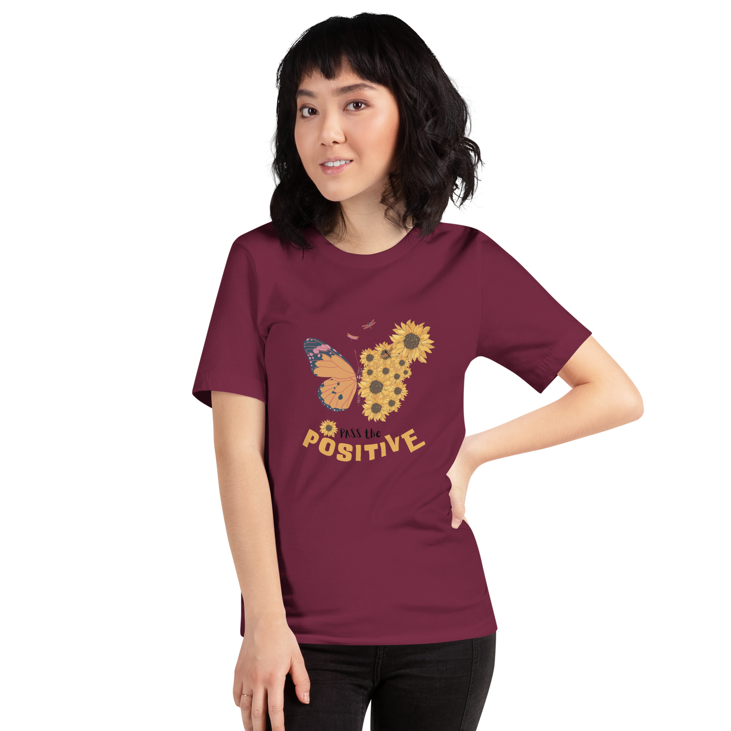 Floral T-Shirt - Unisex - Maroon