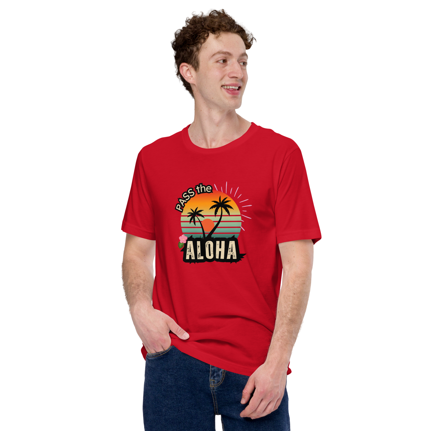 Palm Tree T-Shirt - Unisex - Red