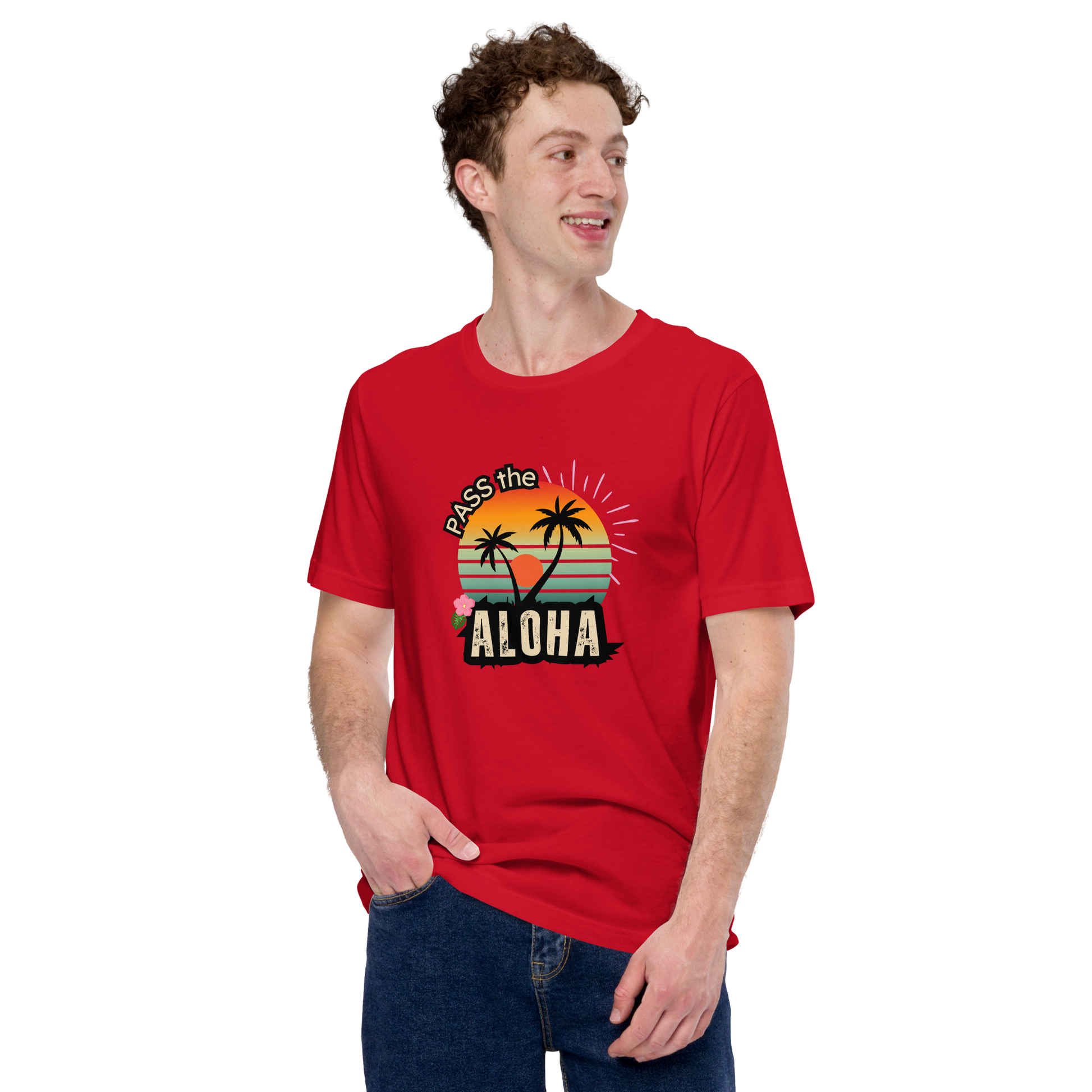 Palm Tree T-Shirt - Unisex - Red