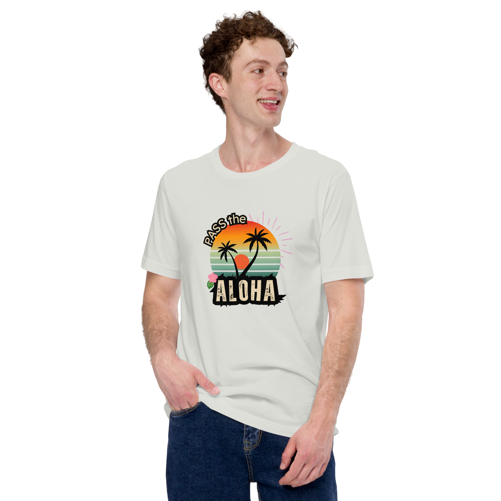 Palm Tree T-Shirt - Unisex - Silver