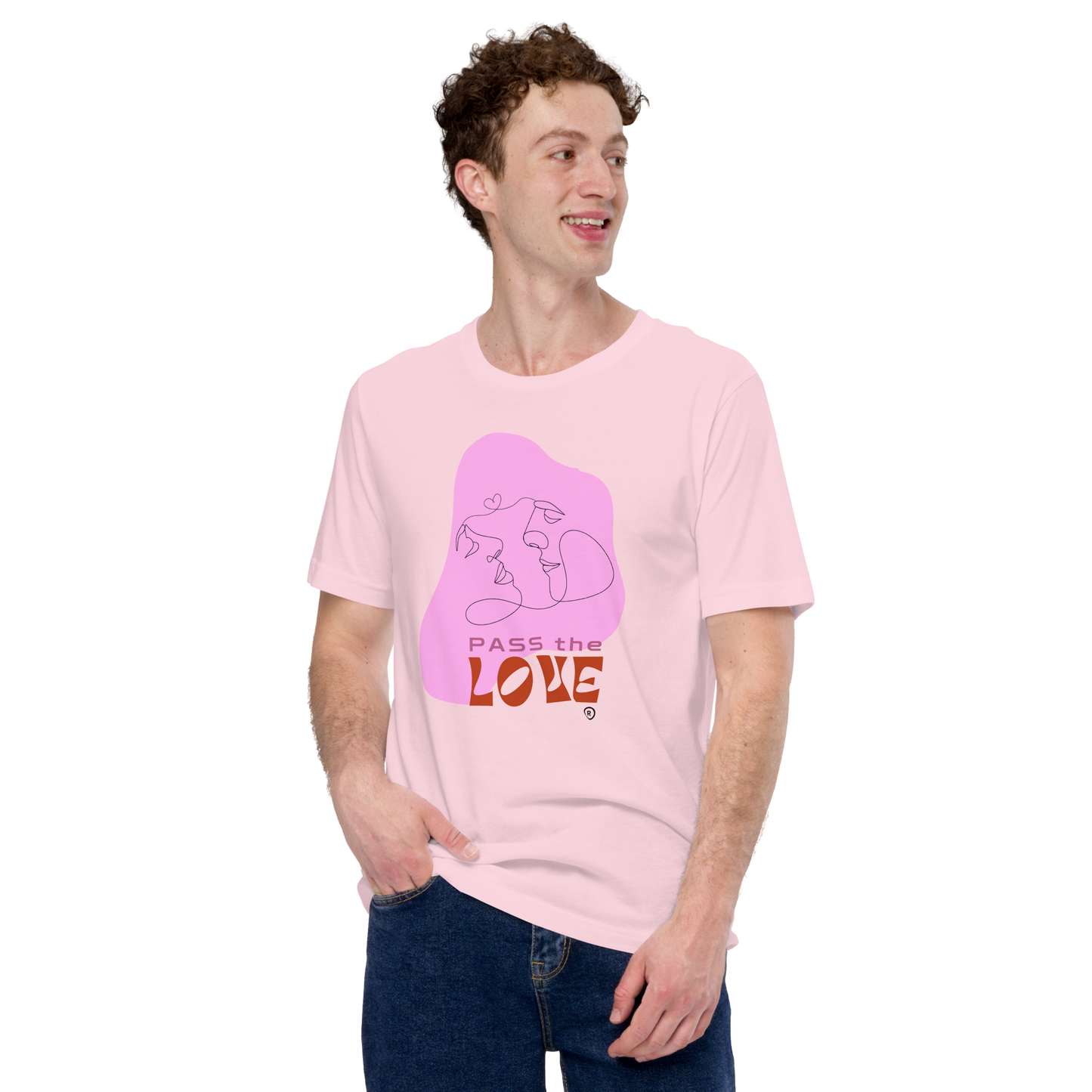 Kiss T-Shirt - Unisex - Soft Pink