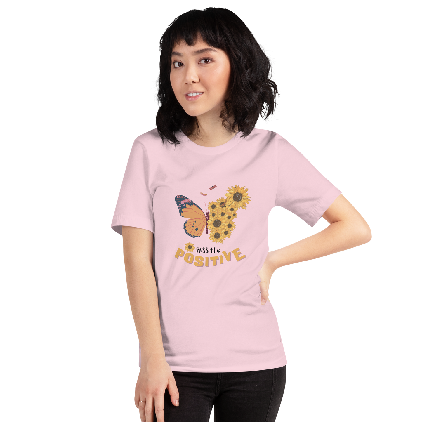 Floral T-Shirt - Unisex - Soft Pink