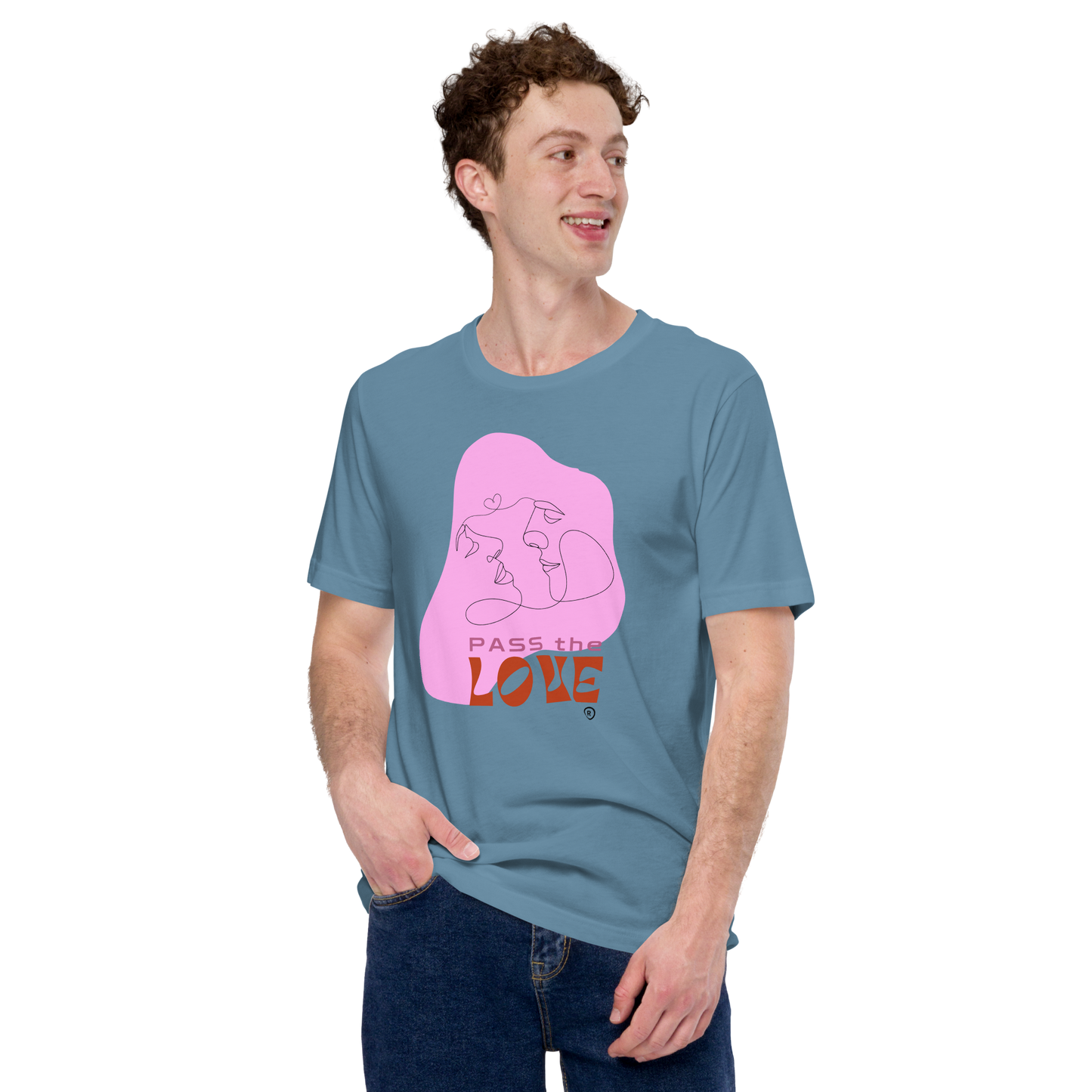 Kiss T-Shirt - Unisex - Steel Blue