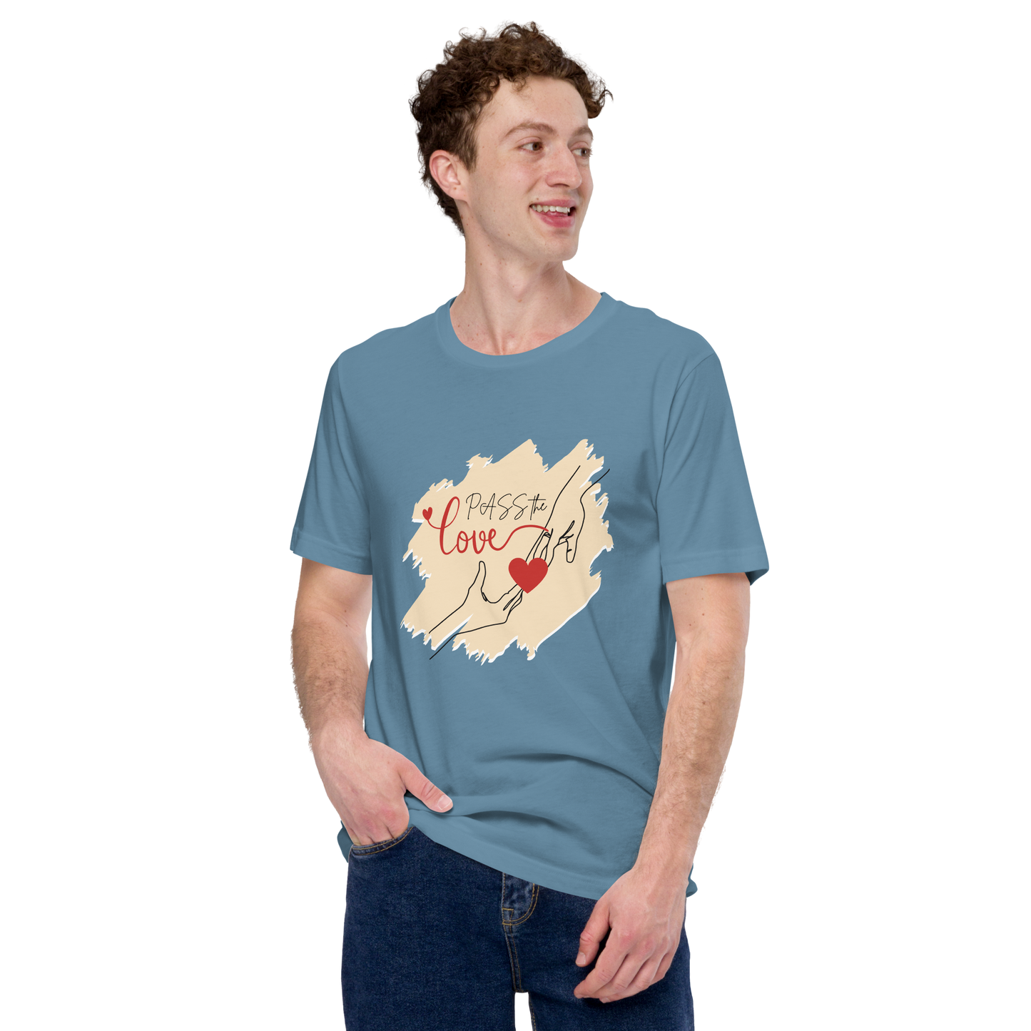 Couple T-Shirt - Unisex - Steel Blue