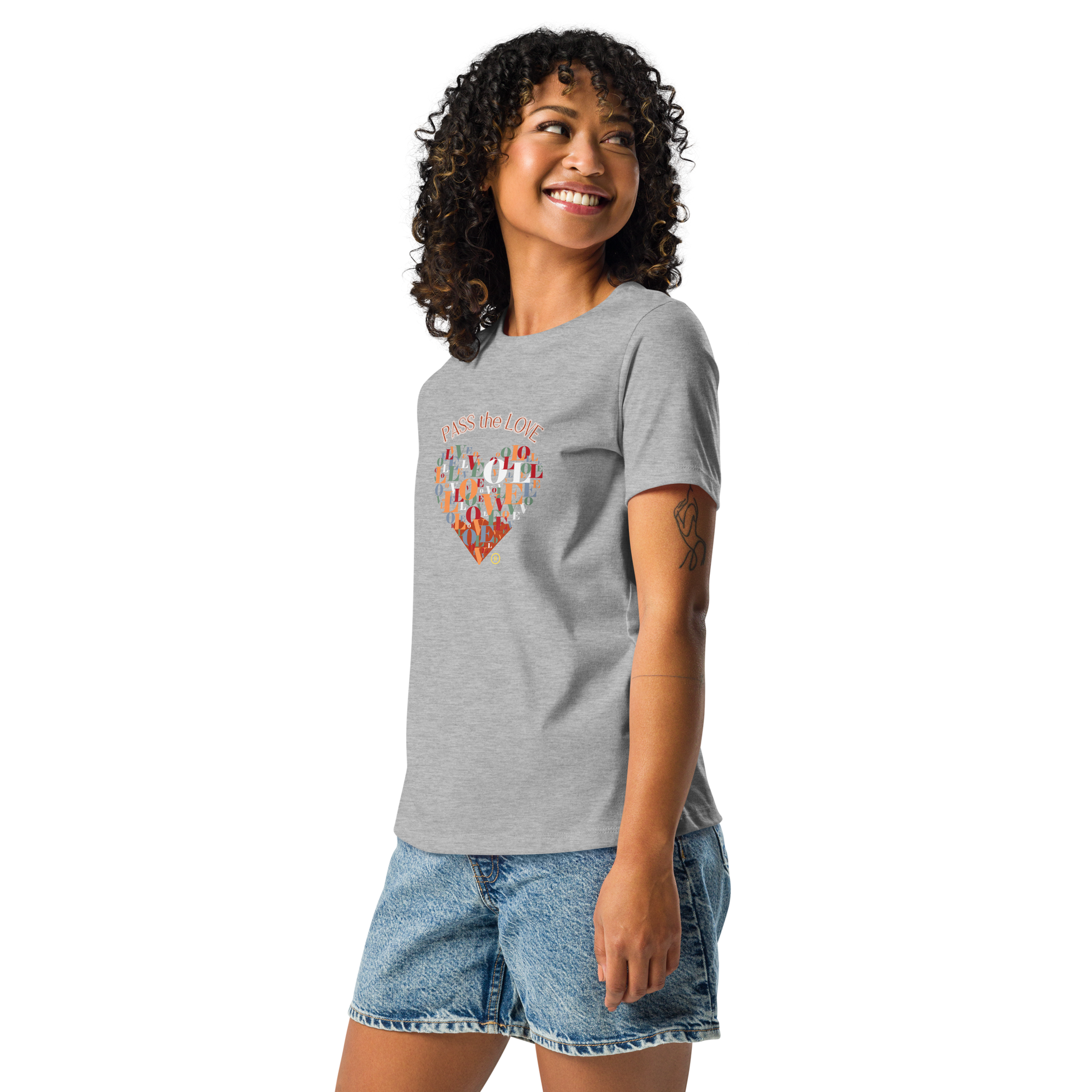 Heart T-Shirt - Women's Relaxed - Athletic Heather