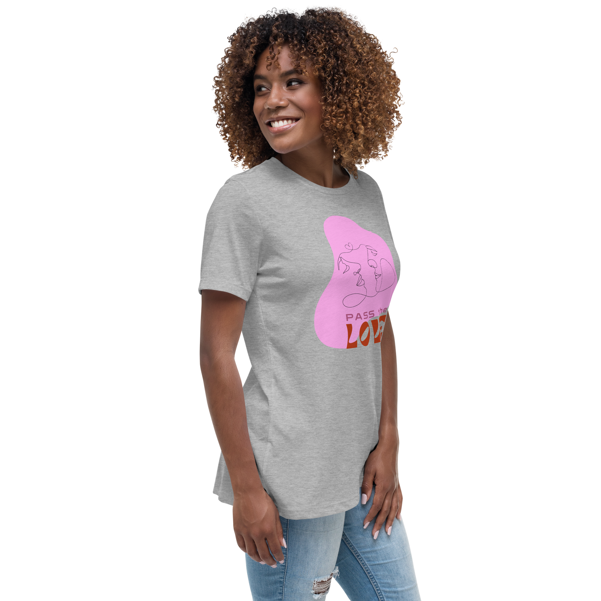 Kiss T-Shirt - Women's Relaxed - Athletic Heather