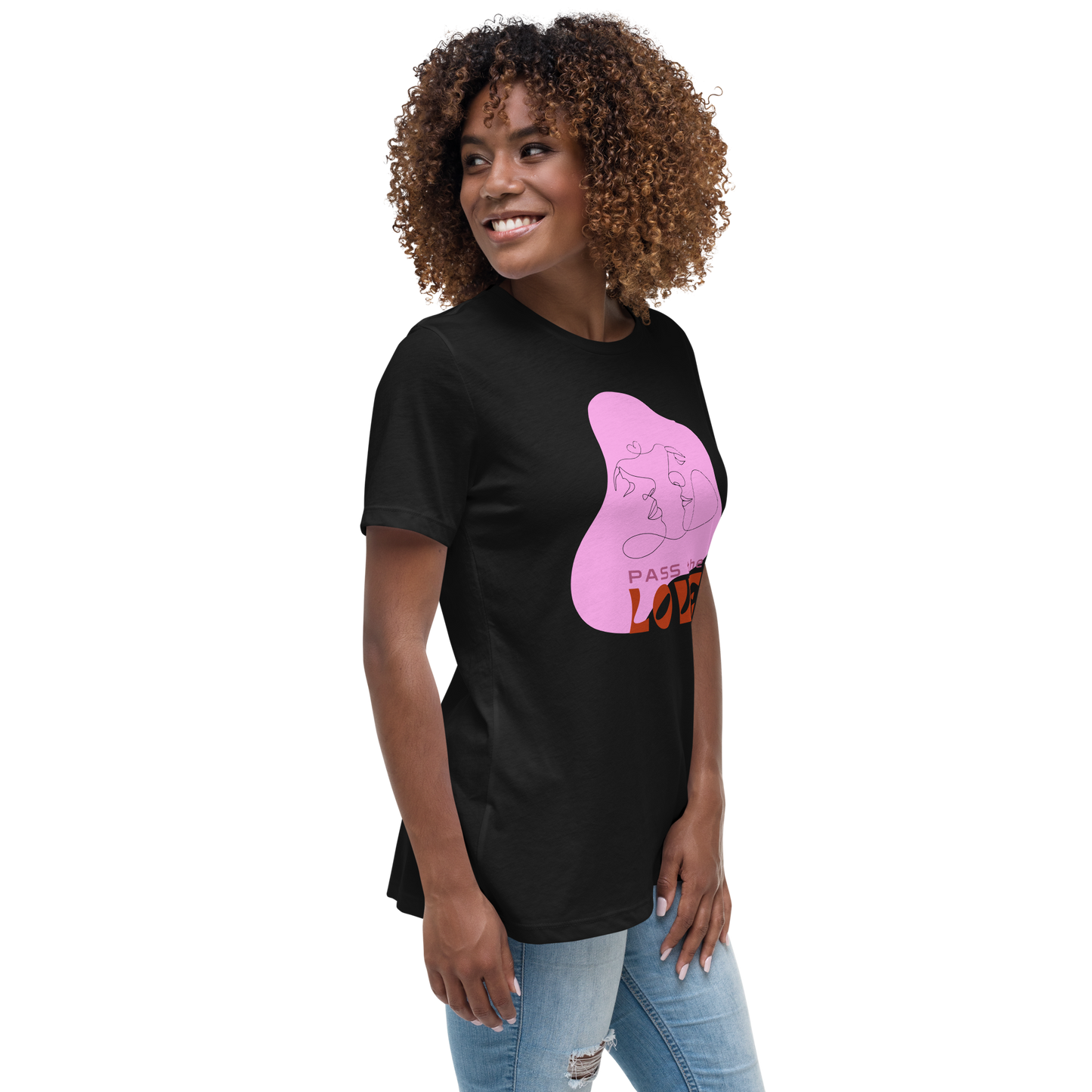 Kiss T-Shirt - Women's Relaxed - Black