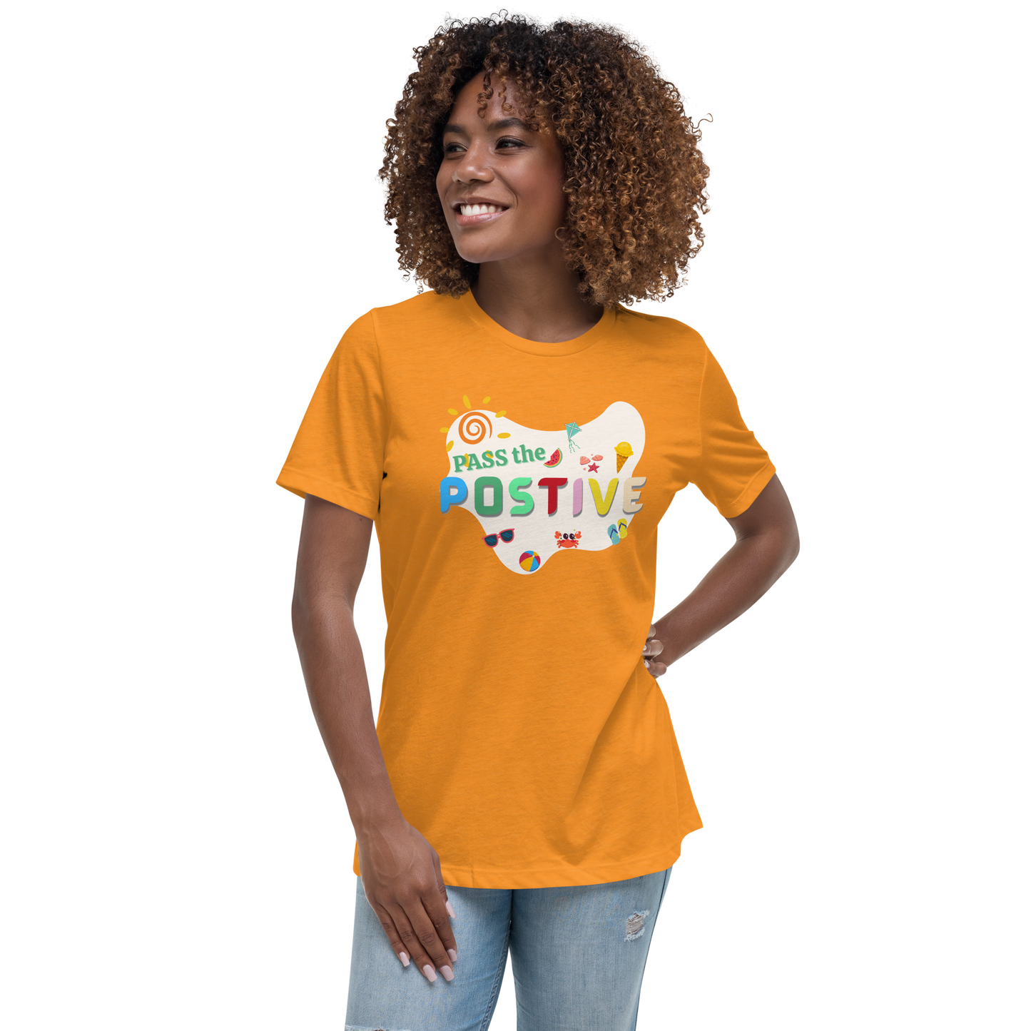 Breeze Beach T-Shirt – Women's Relaxed Fit - Heather Marmalade