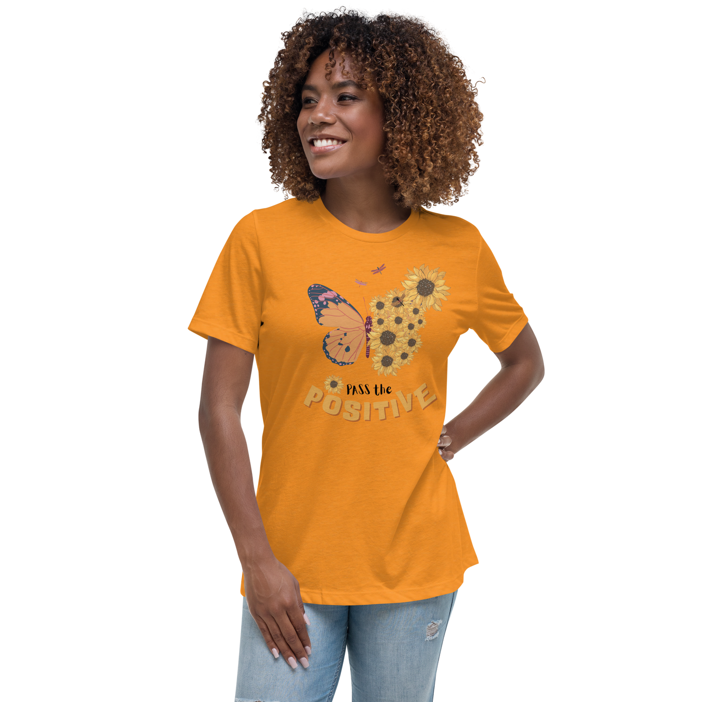 Cute Butterfly T-Shirt - Women's Relaxed - Heather Marmalade