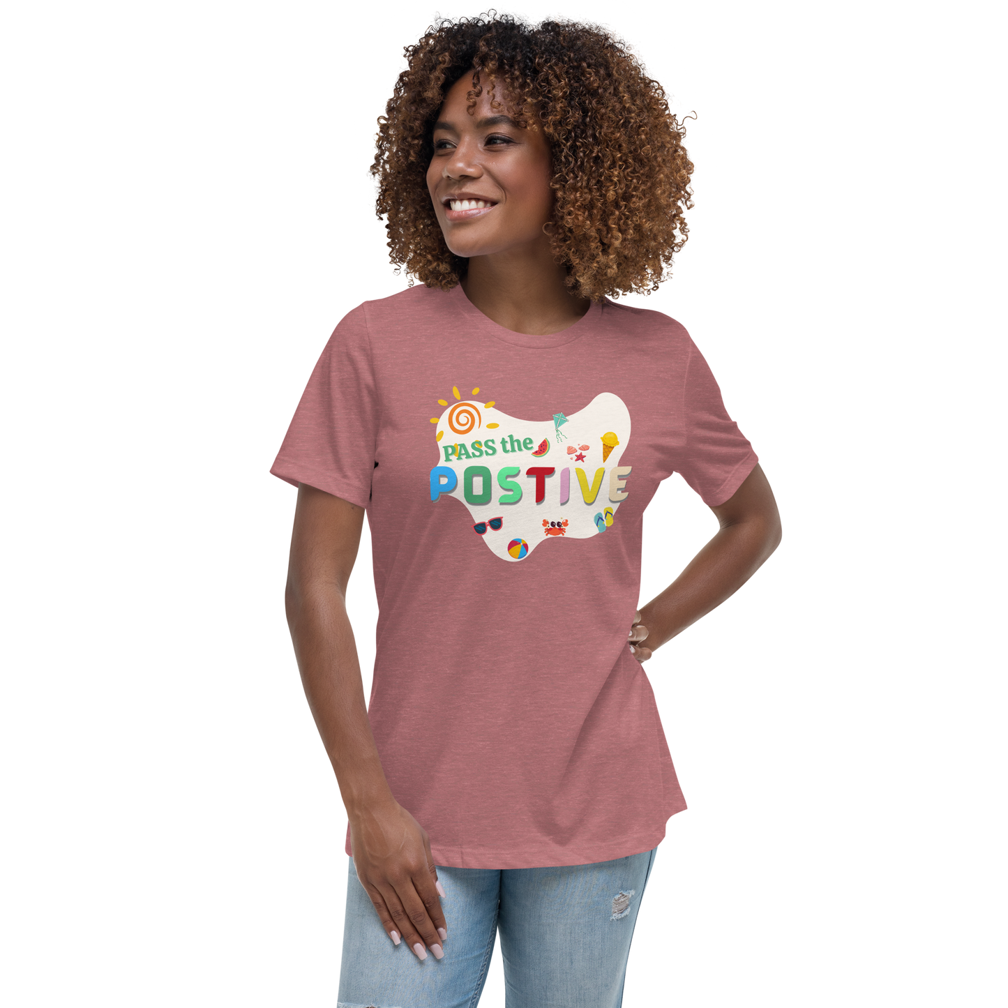 Breeze Beach T-Shirt – Women's Relaxed Fit - Heather Mauve