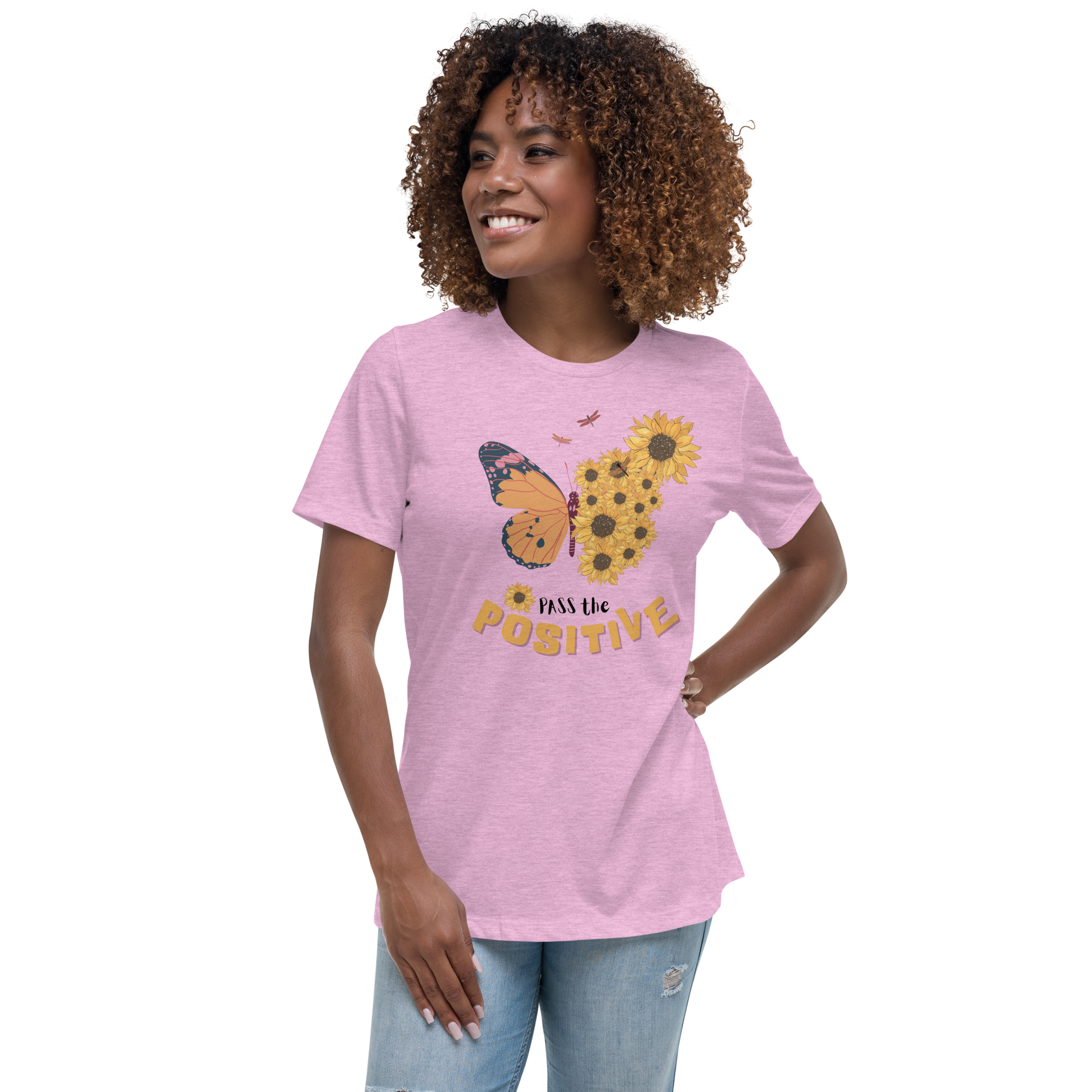Cute Butterfly T-Shirt - Women's Relaxed - Prism Lilac