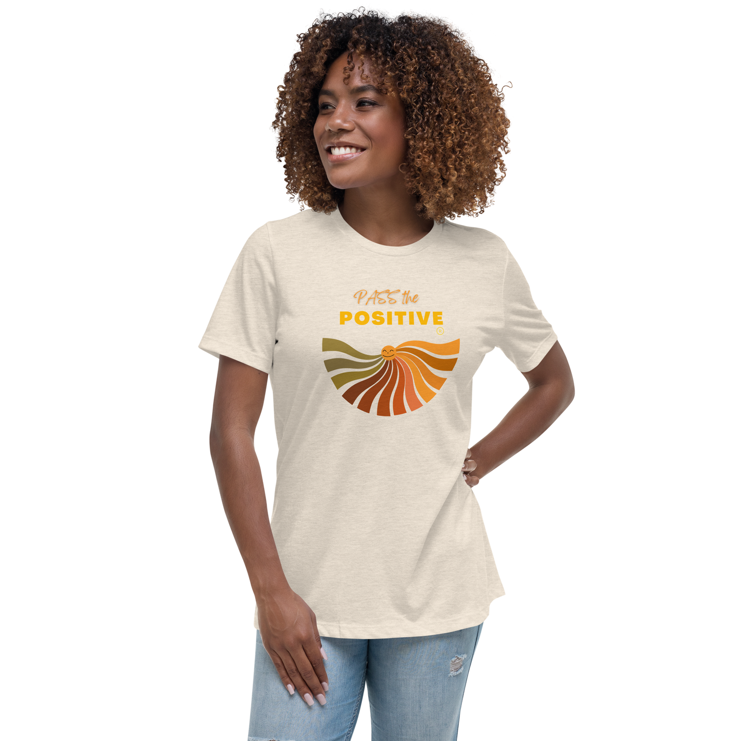 Aesthetic Sun T-Shirt - Women's Relaxed T-Shirt - Heather Prism Natural
