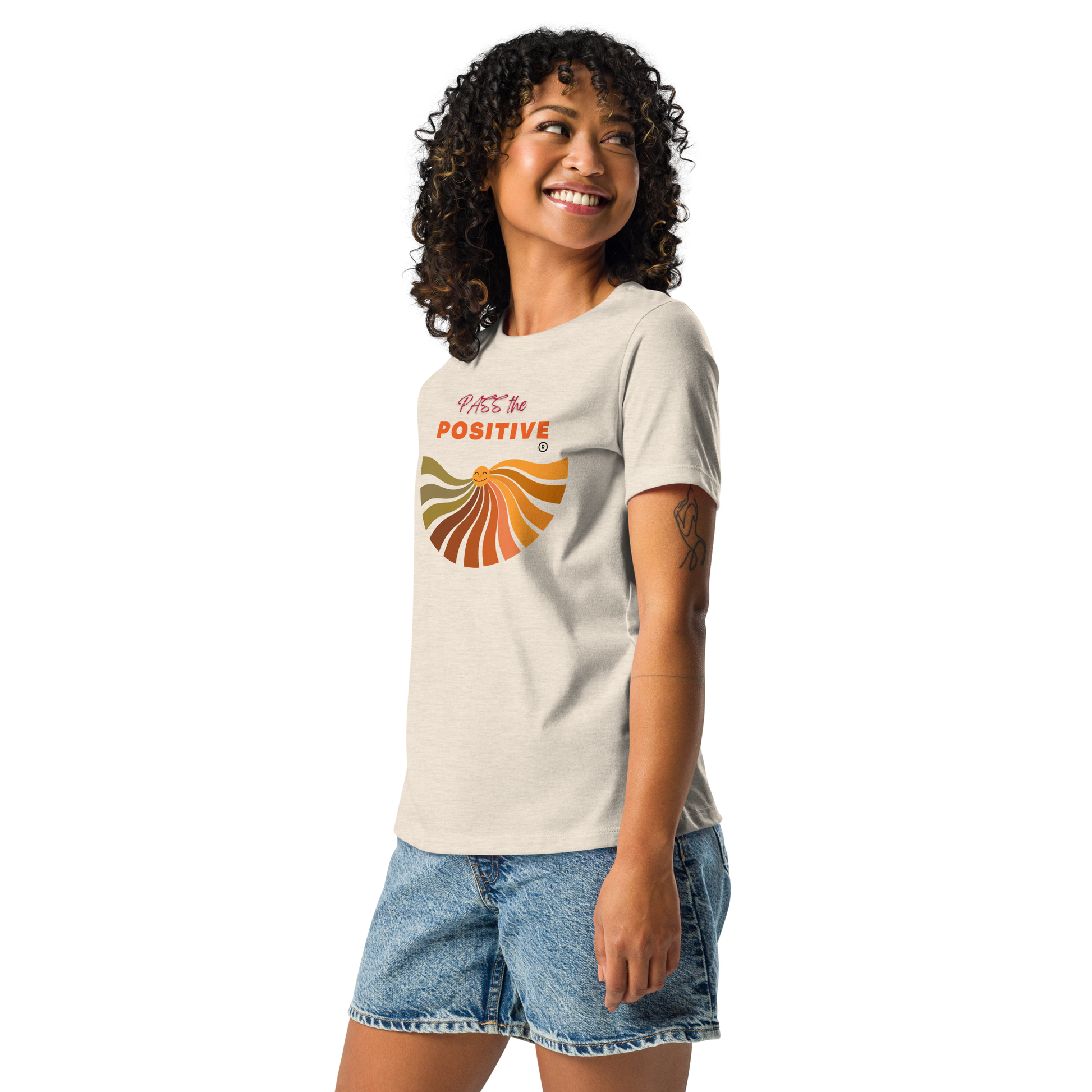 Happy Sun T-Shirt - Women's Relaxed - Heather Prism Natural