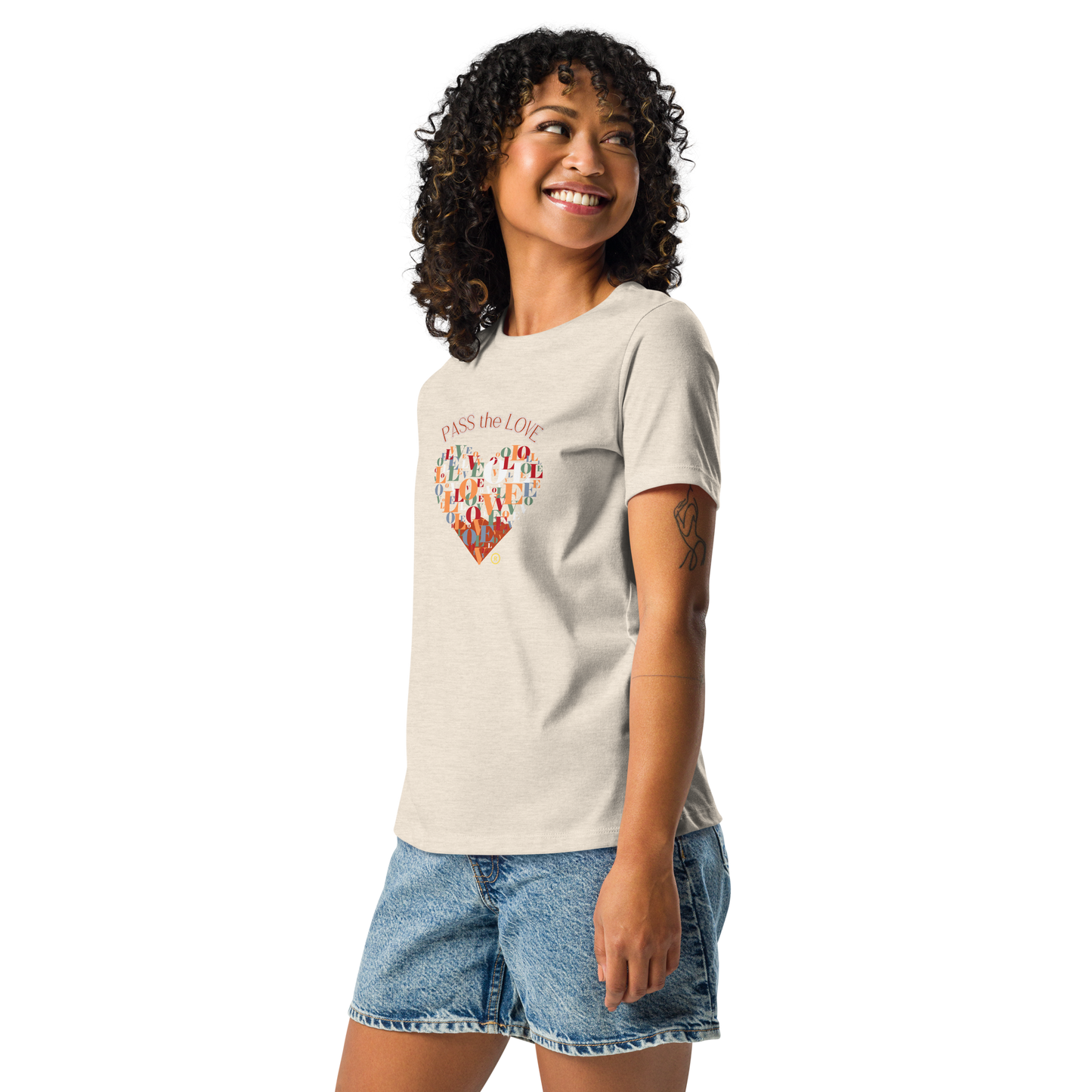 Heart T-Shirt - Women's Relaxed - Heather Prism Natural